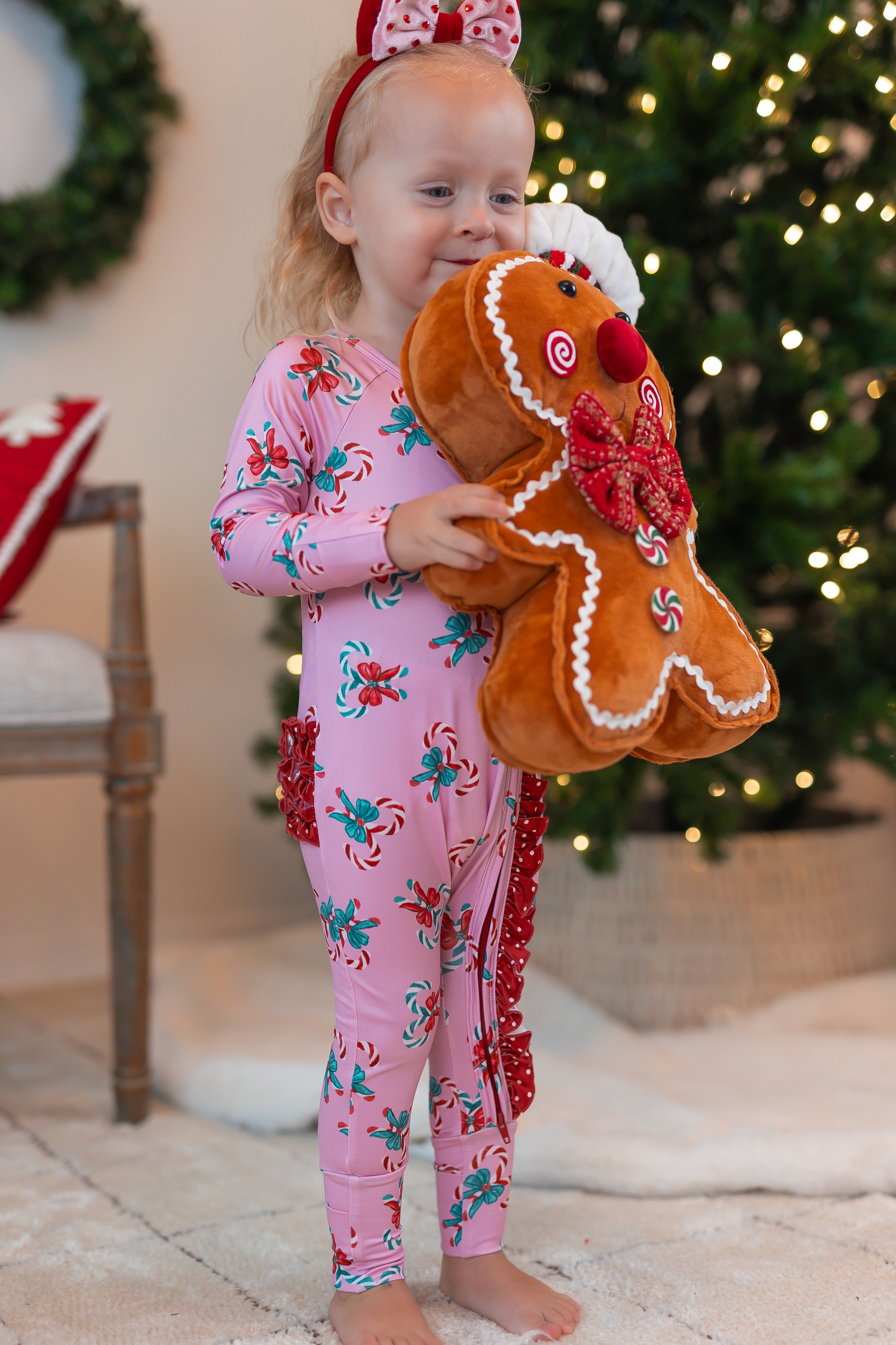 Zipper Loungewear - Pink Peppermint Charm