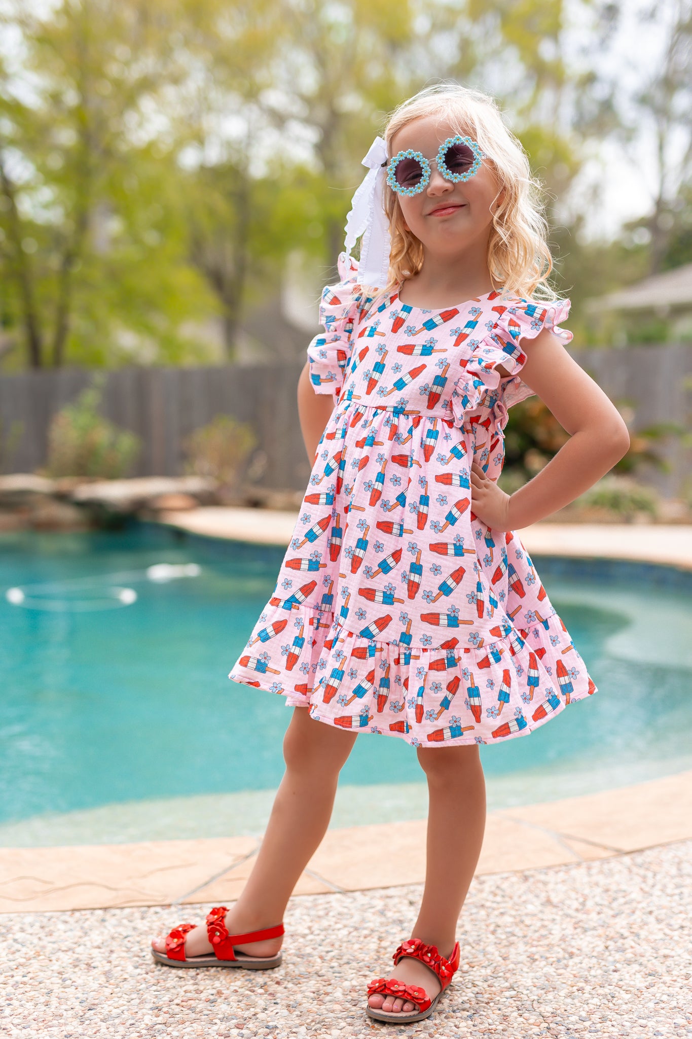 Dakota Gauze Dress - Bomb Pop Bliss (Pre-Order)
