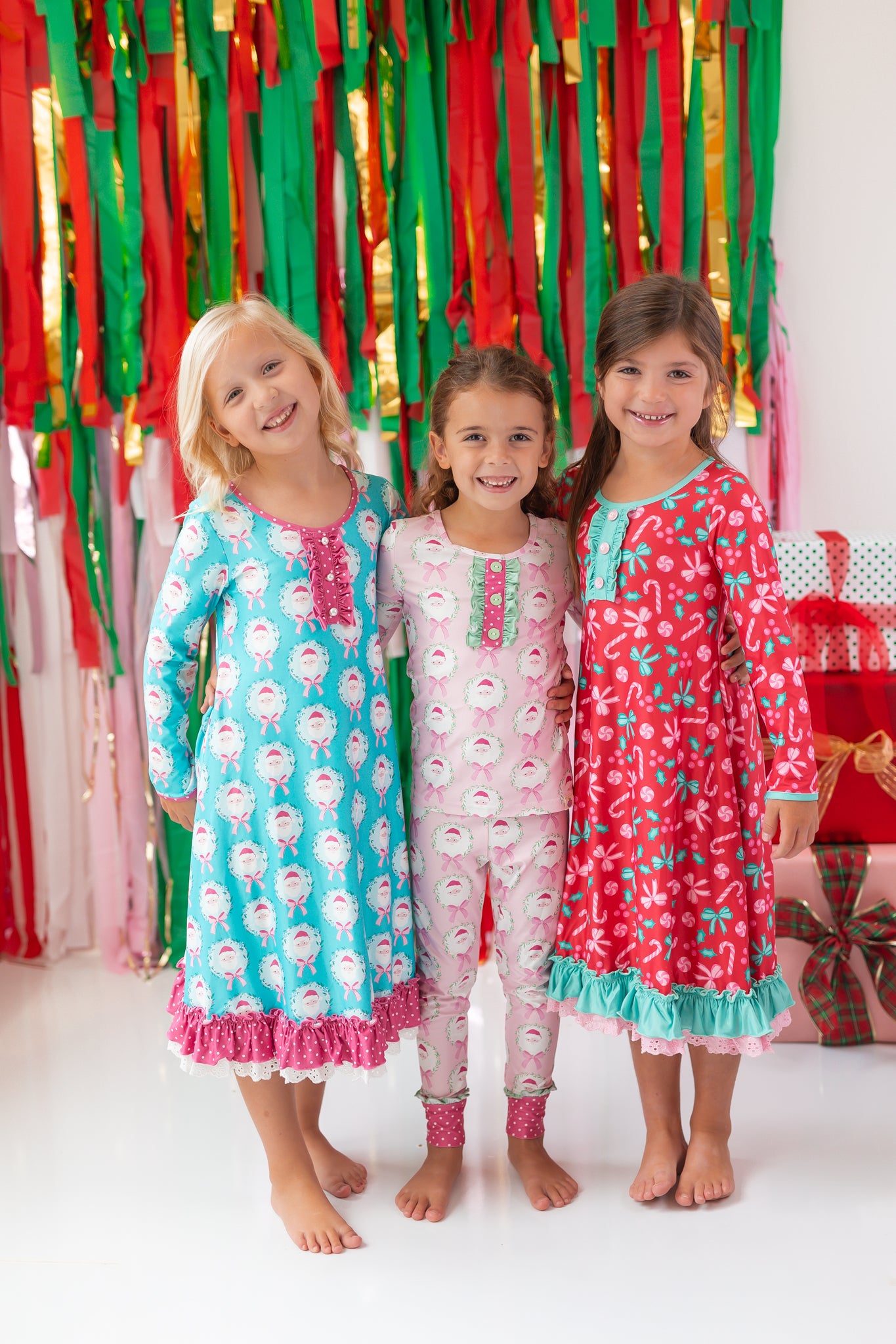 Loungewear Gown - Peppermint Parade