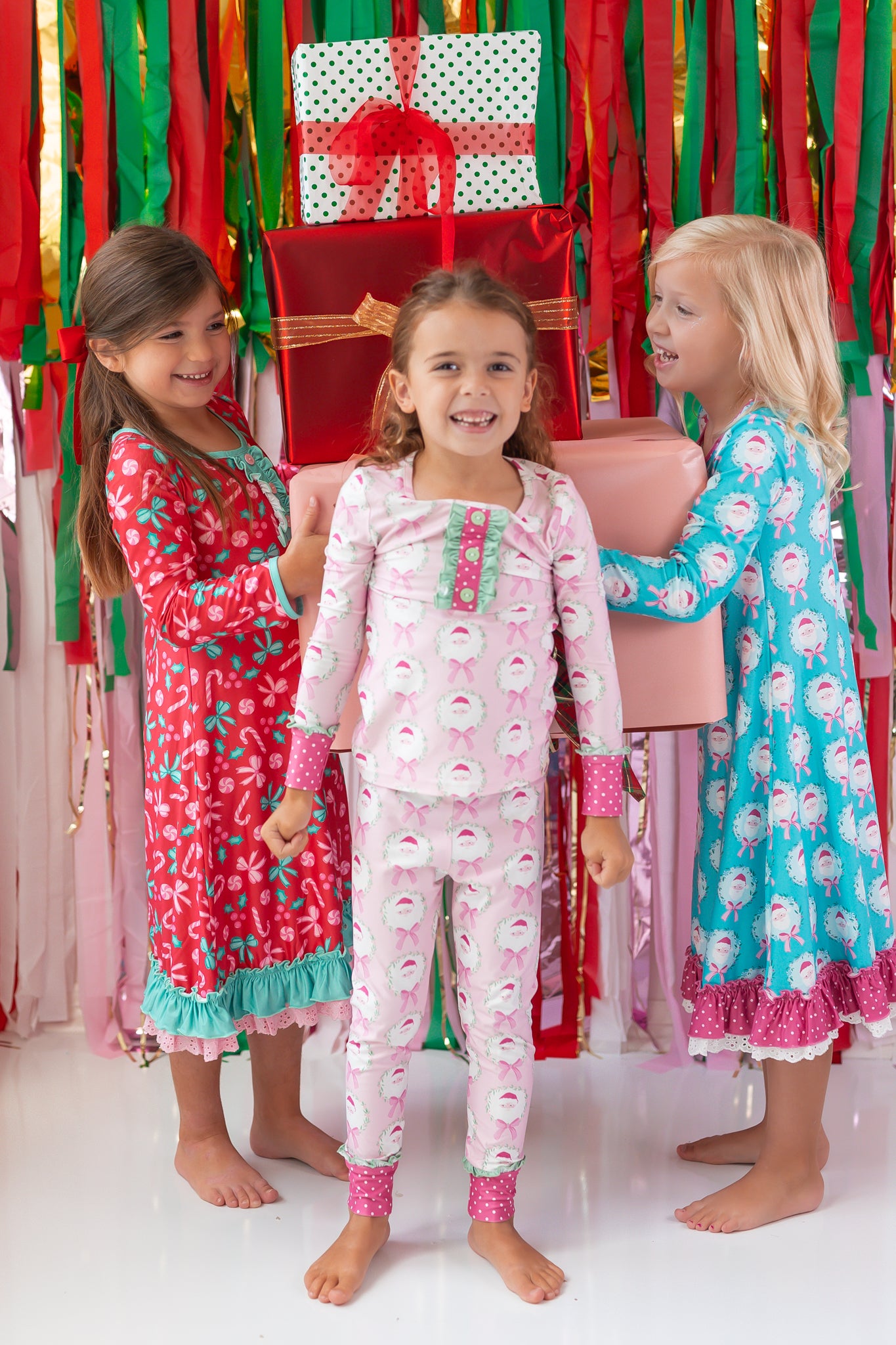 Loungewear Gown - Peppermint Parade