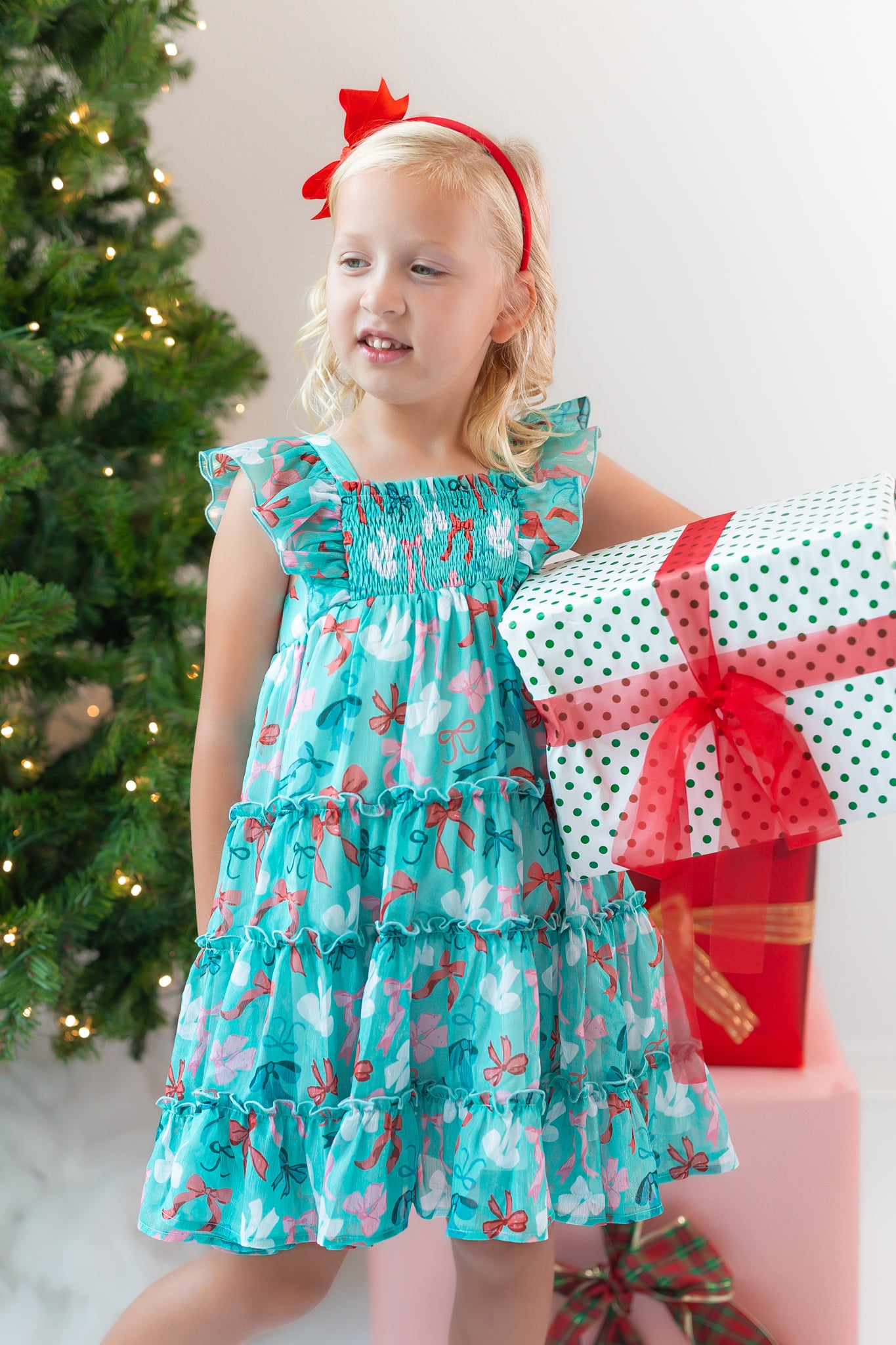 Brielle Shimmer Dress - Merry Bows