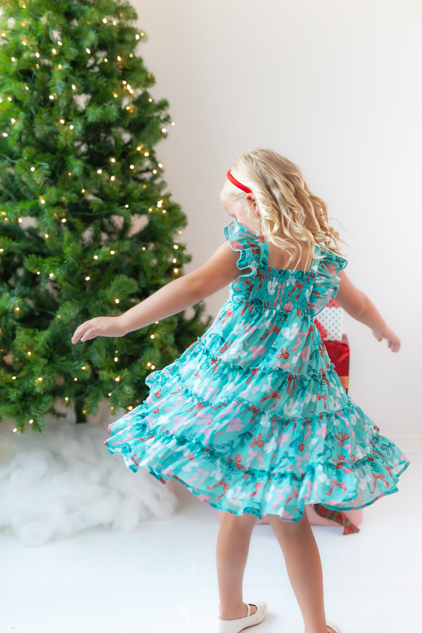 Brielle Shimmer Dress - Merry Bows