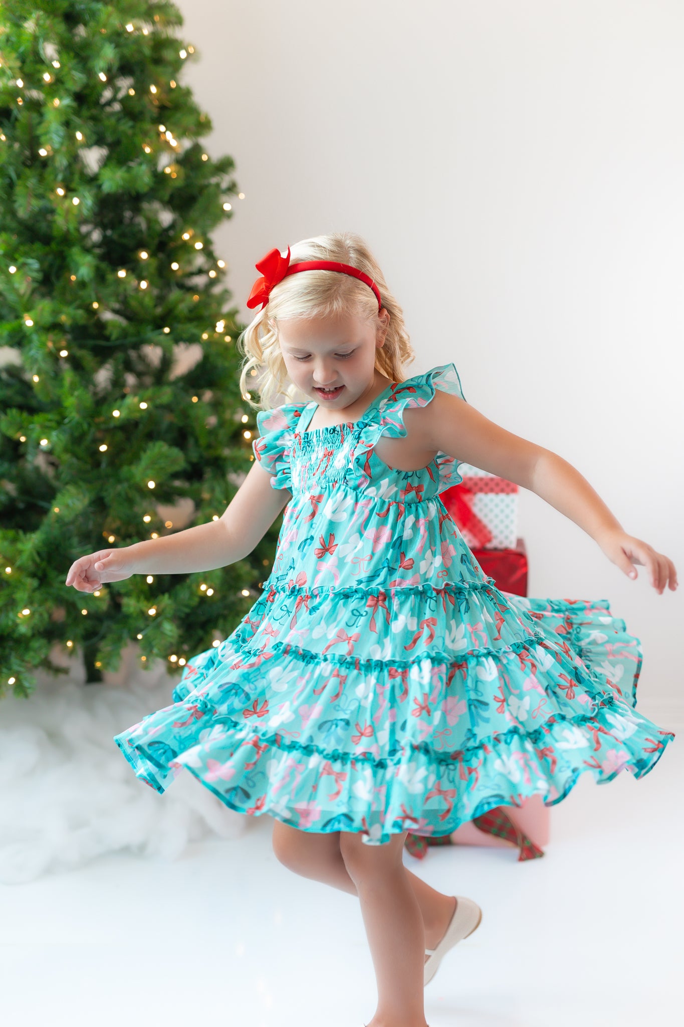 Brielle Shimmer Dress - Merry Bows