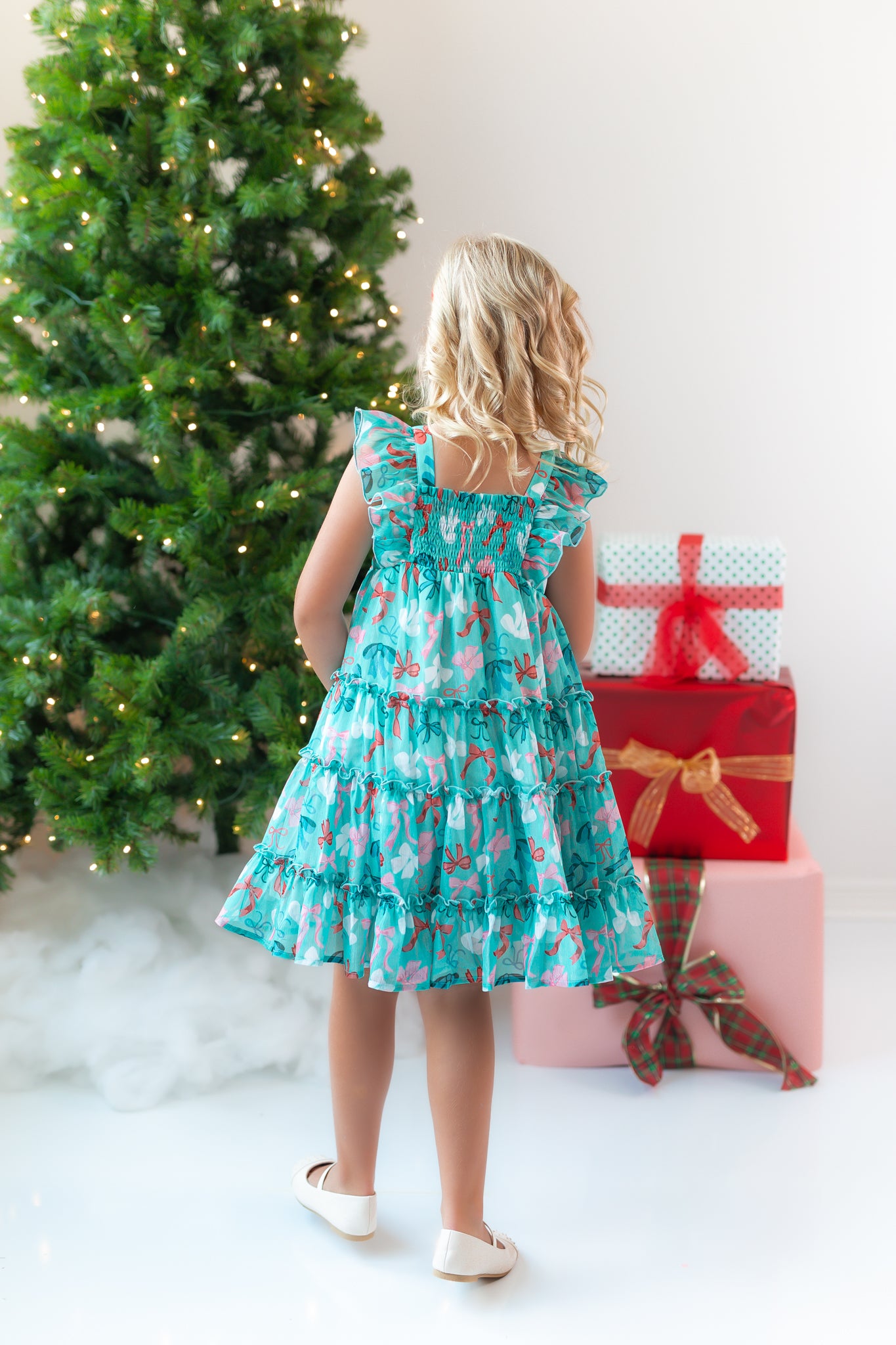 Brielle Shimmer Dress - Merry Bows