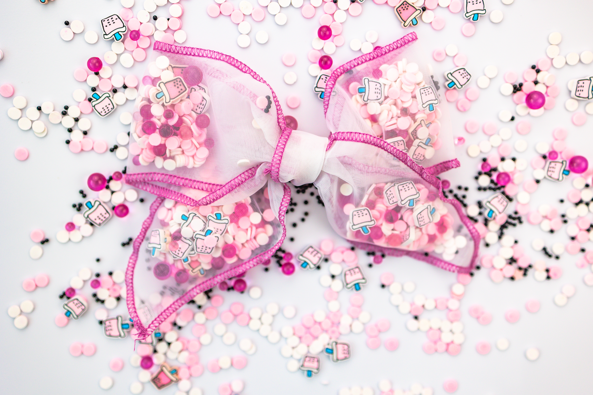 Mesh Shaker Bow - Boba Bliss