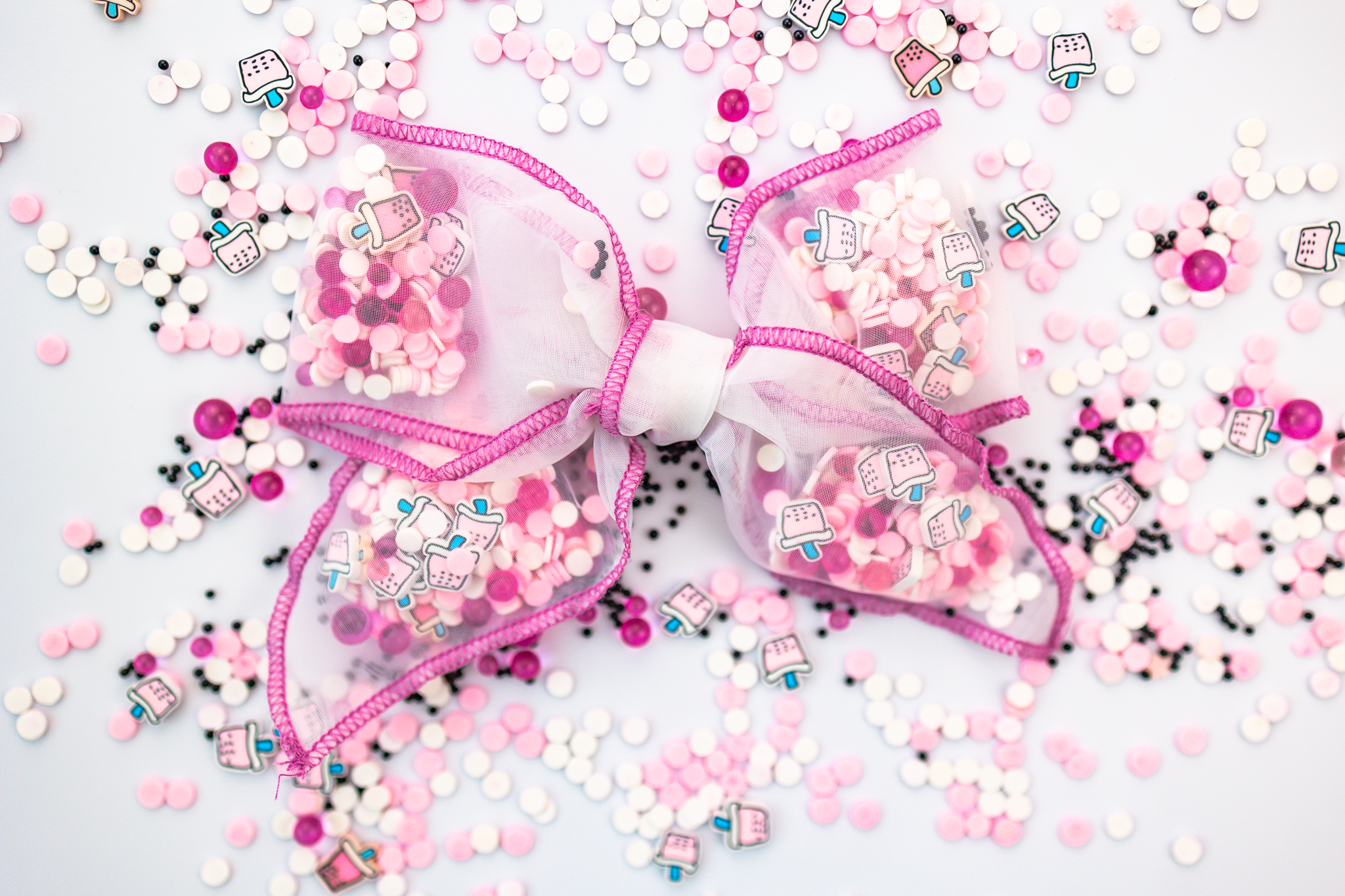 Mesh Shaker Bow - Boba Bliss