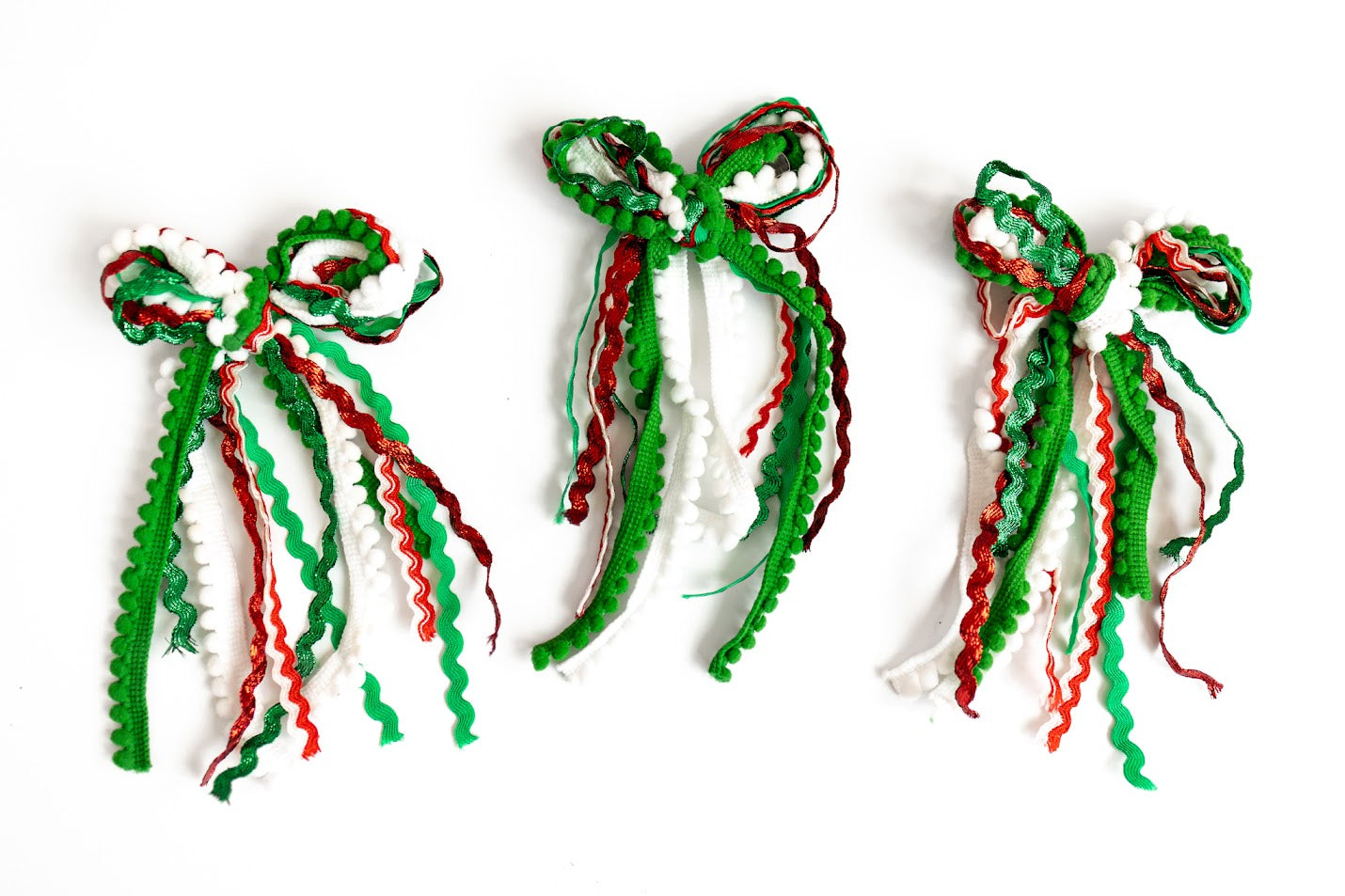 Textured Hair Bow - Jingle All The Way