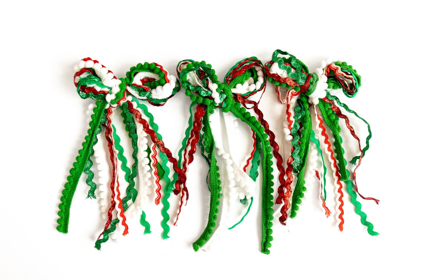 Textured Hair Bow - Jingle All The Way