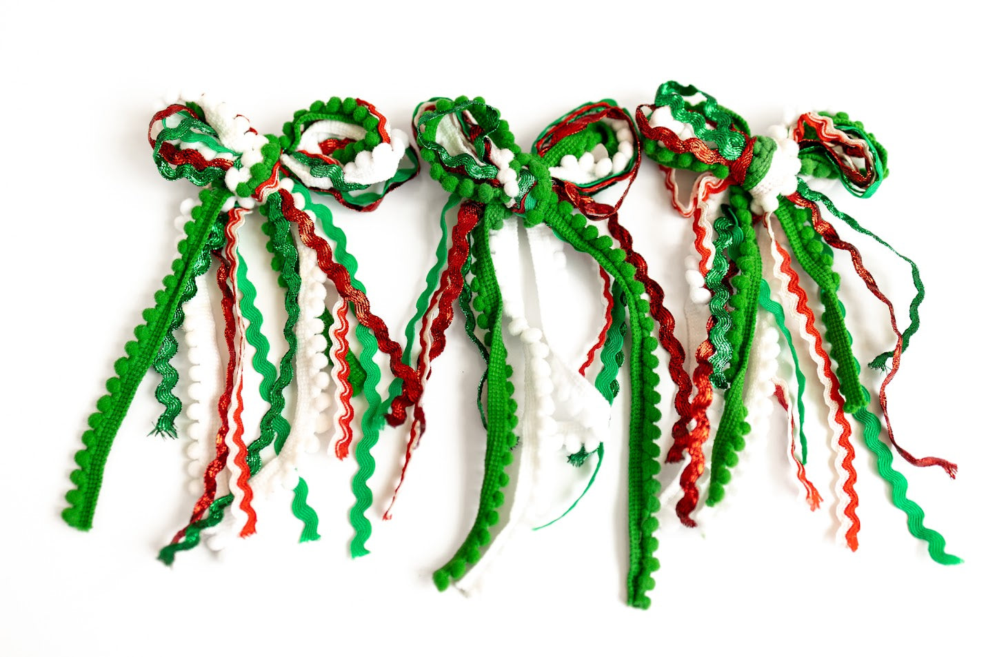 Textured Hair Bow - Jingle All The Way