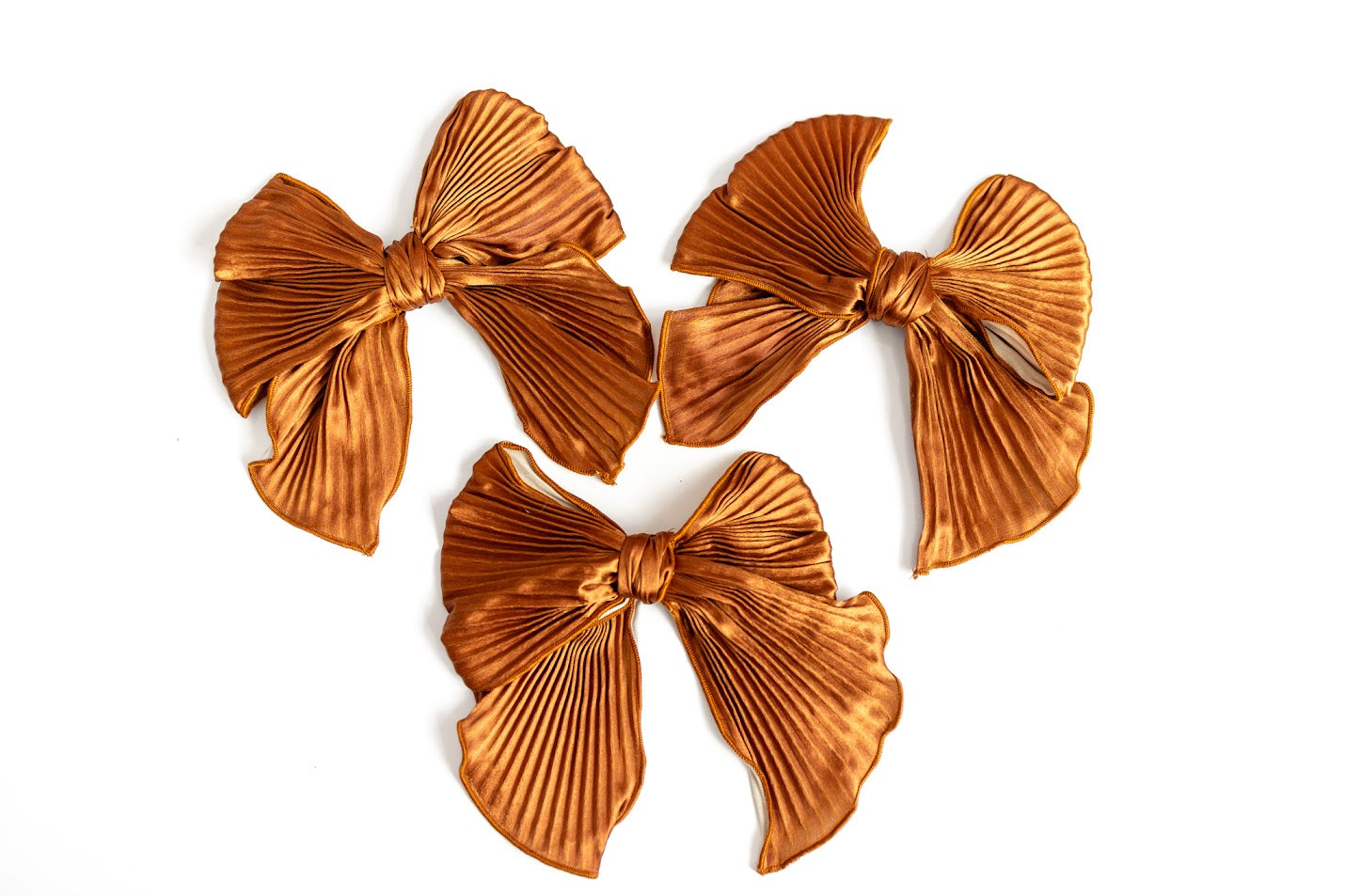Caramel | Plisse Statement Bow