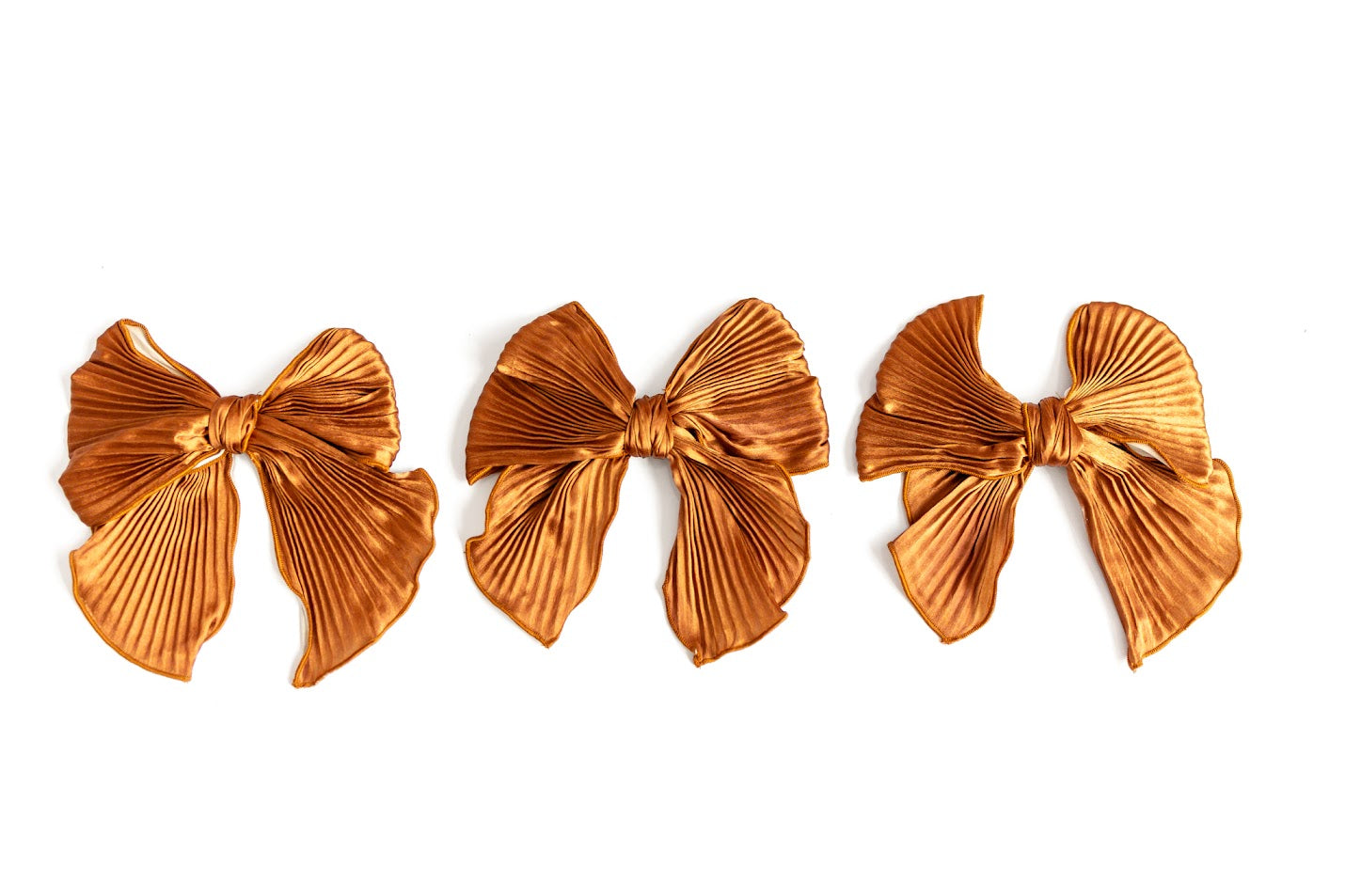 Caramel | Plisse Statement Bow