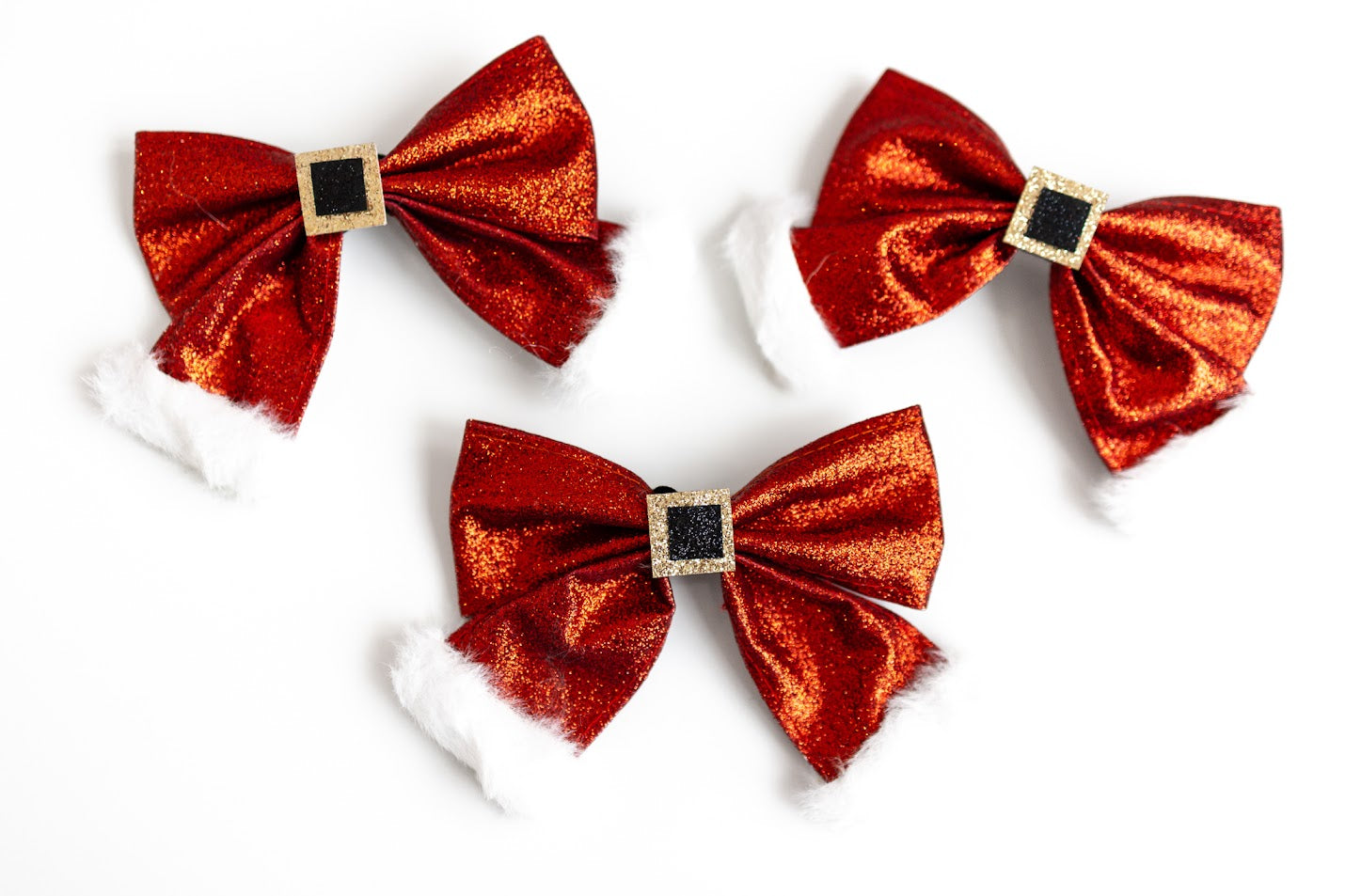 Claus Cutie Glitter Hair Bow