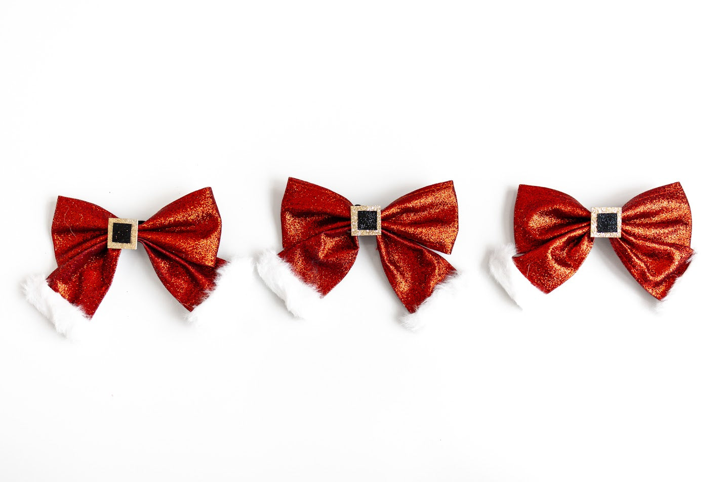 Claus Cutie Glitter Hair Bow