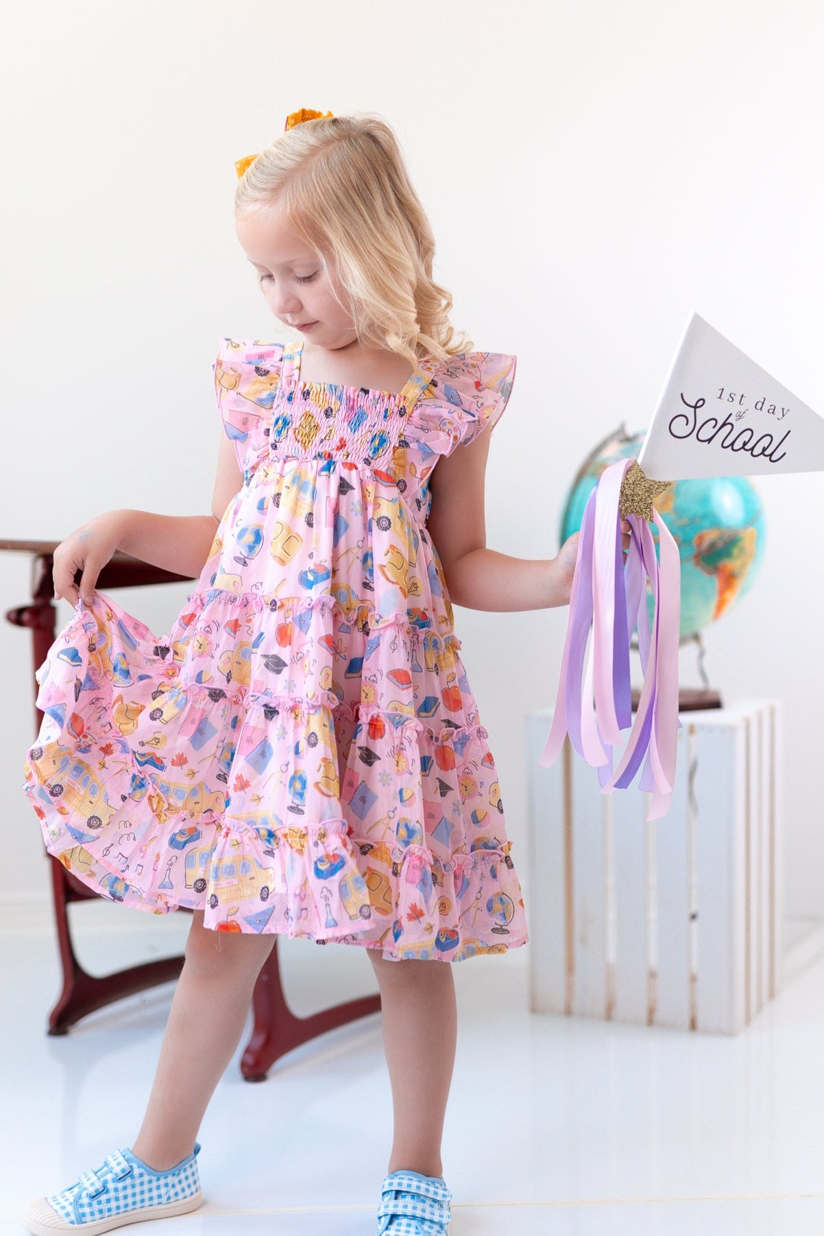 Brielle Shimmer Dress - Bubblegum Academy
