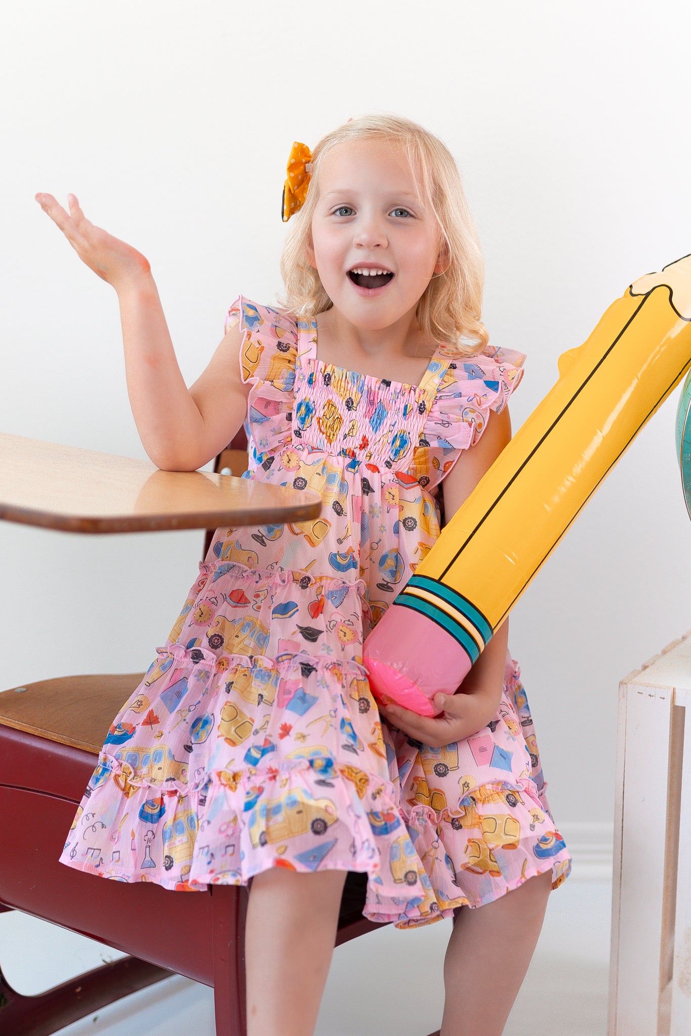 Brielle Shimmer Dress - Bubblegum Academy