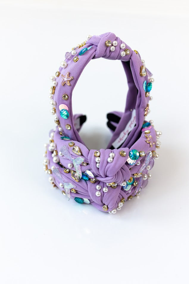Beaded Headband - Mermaid (Purple)