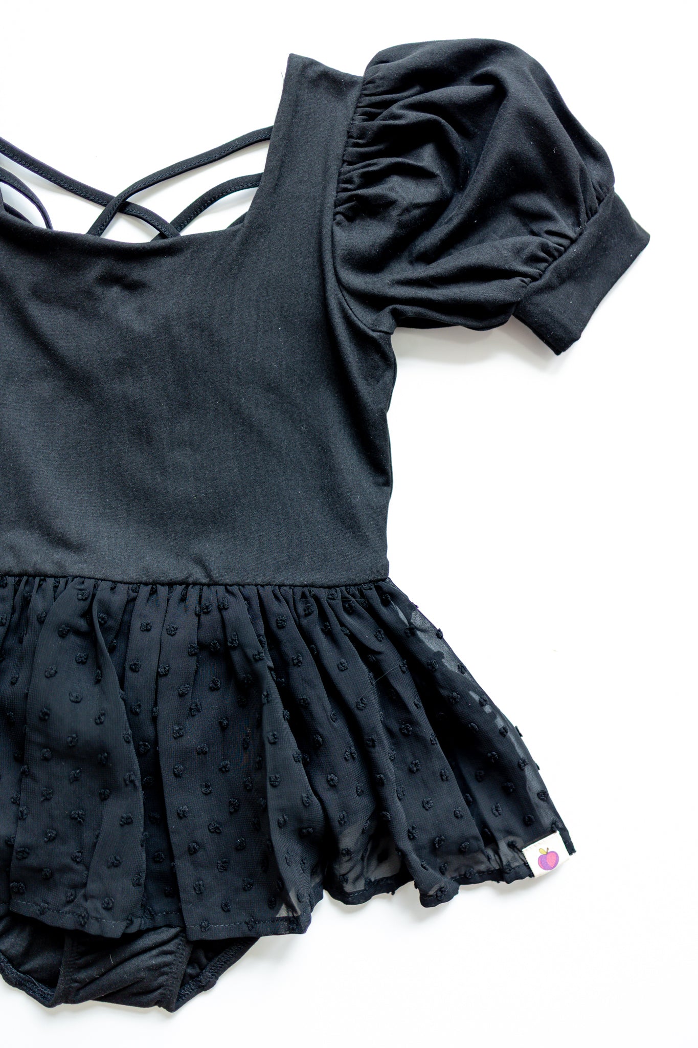 Puff Sleeve Skirted Leotard - Noir Nights