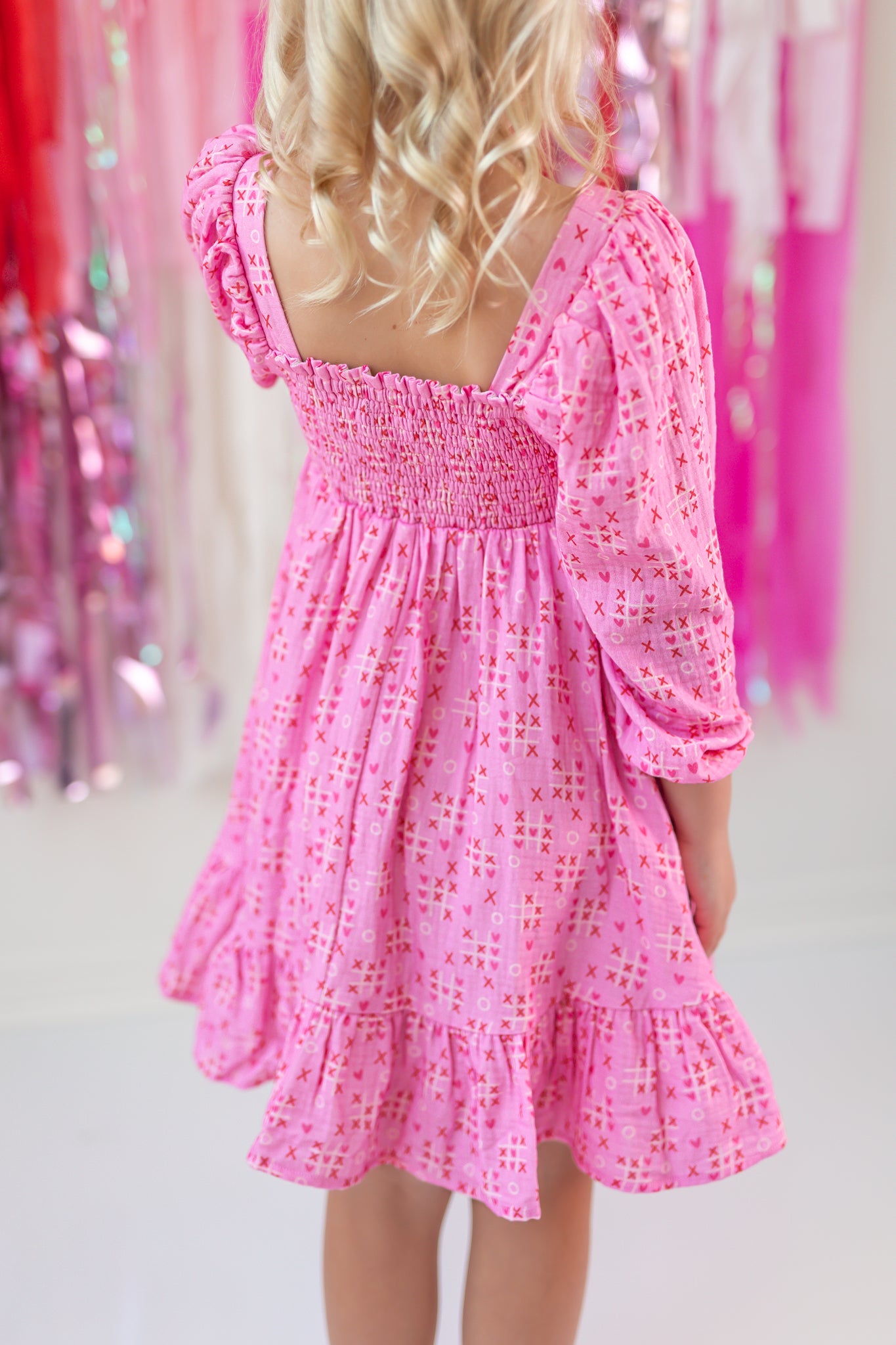 Puff Sleeve Gauze Dress -XOXO