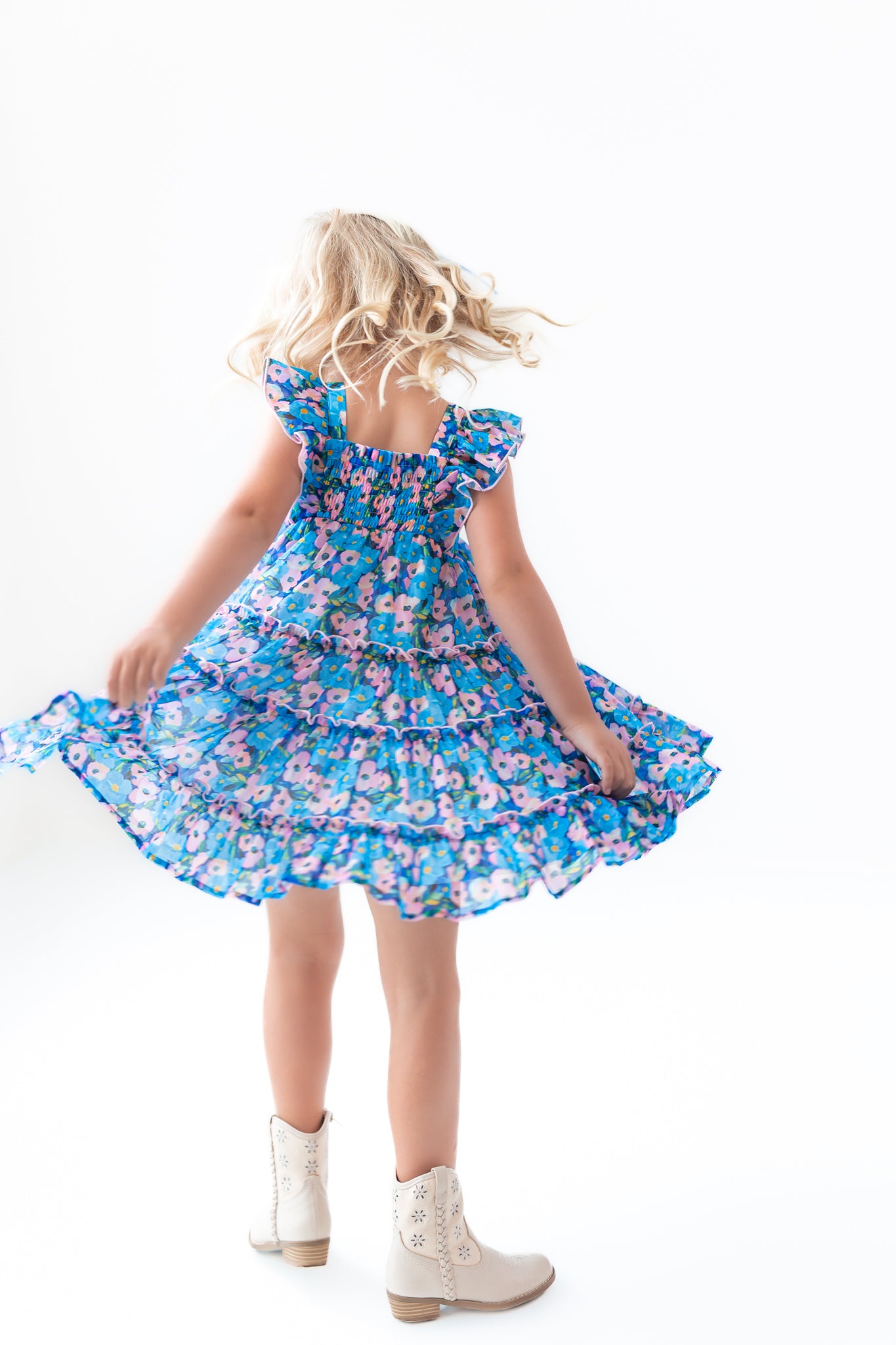 Brielle Shimmer Dress -Storm Petal
