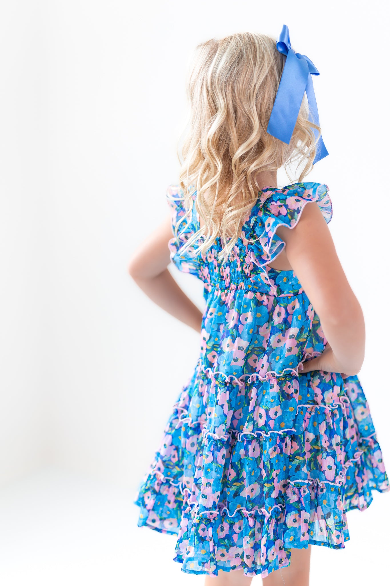Brielle Shimmer Dress -Storm Petal