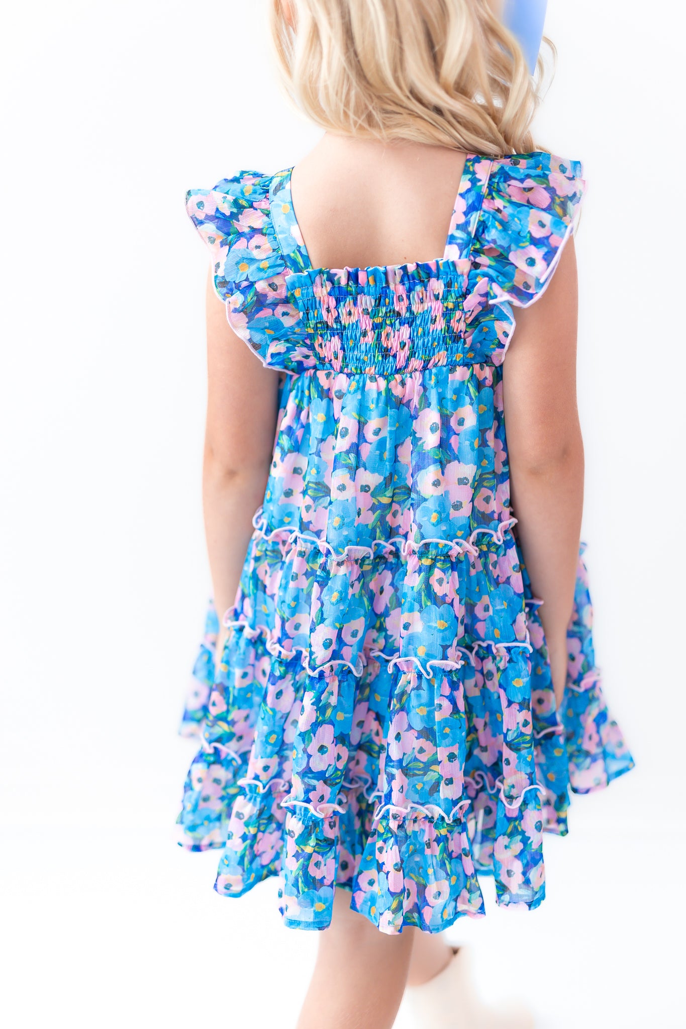 Brielle Shimmer Dress -Storm Petal