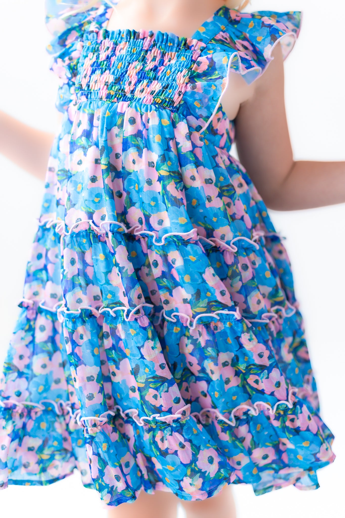 Brielle Shimmer Dress -Storm Petal