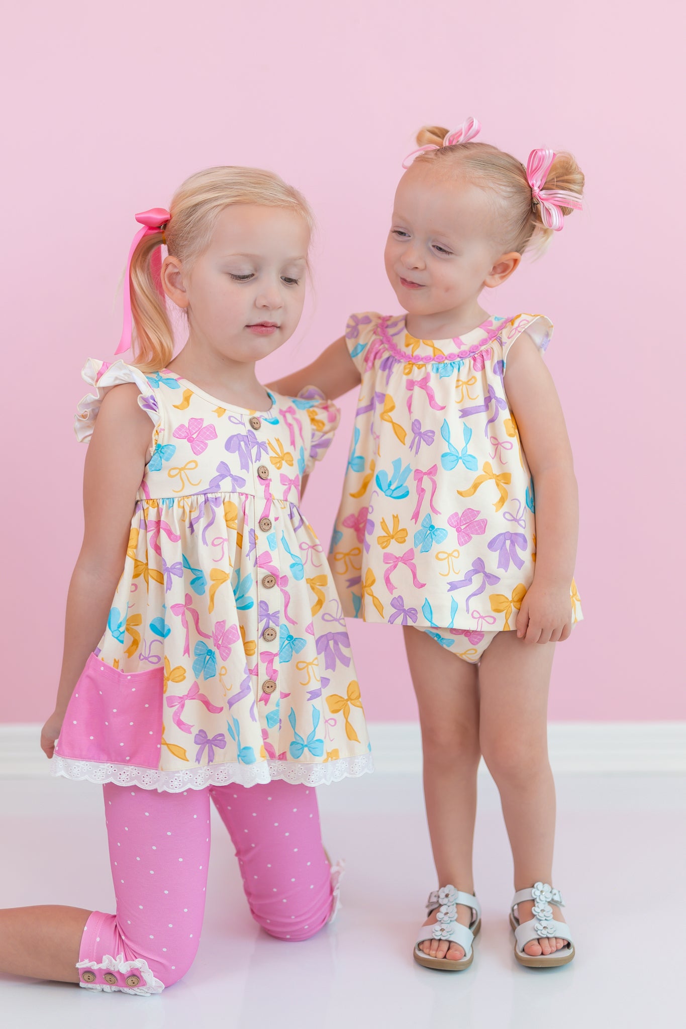 Sage Bubble Romper - Bow Bliss