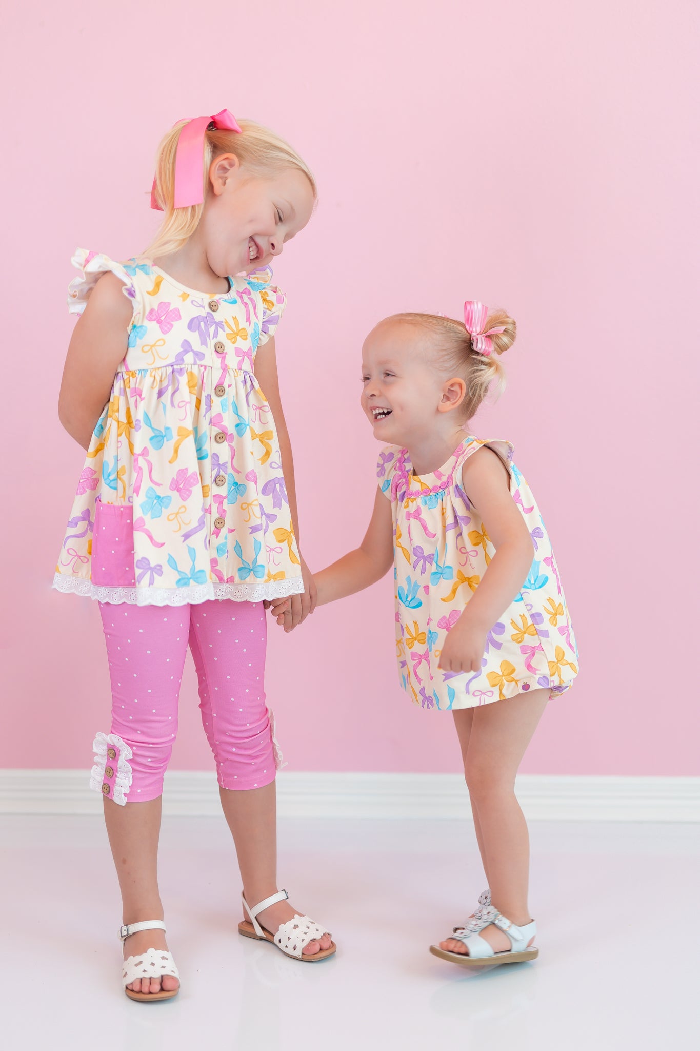 Sage Bubble Romper - Bow Bliss