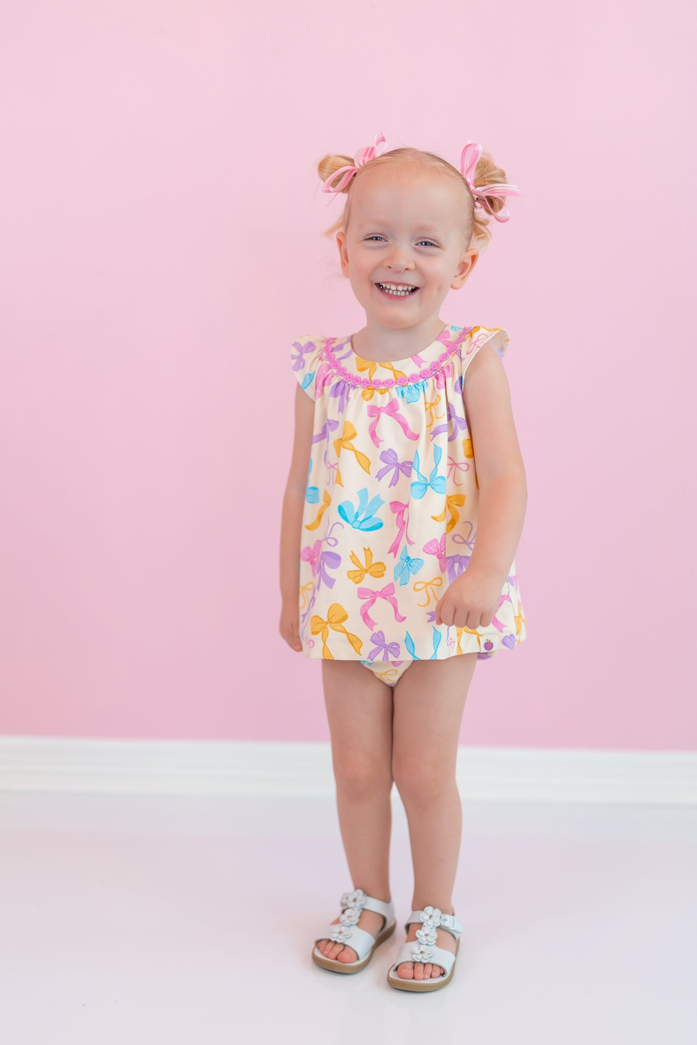 Sage Bubble Romper - Bow Bliss