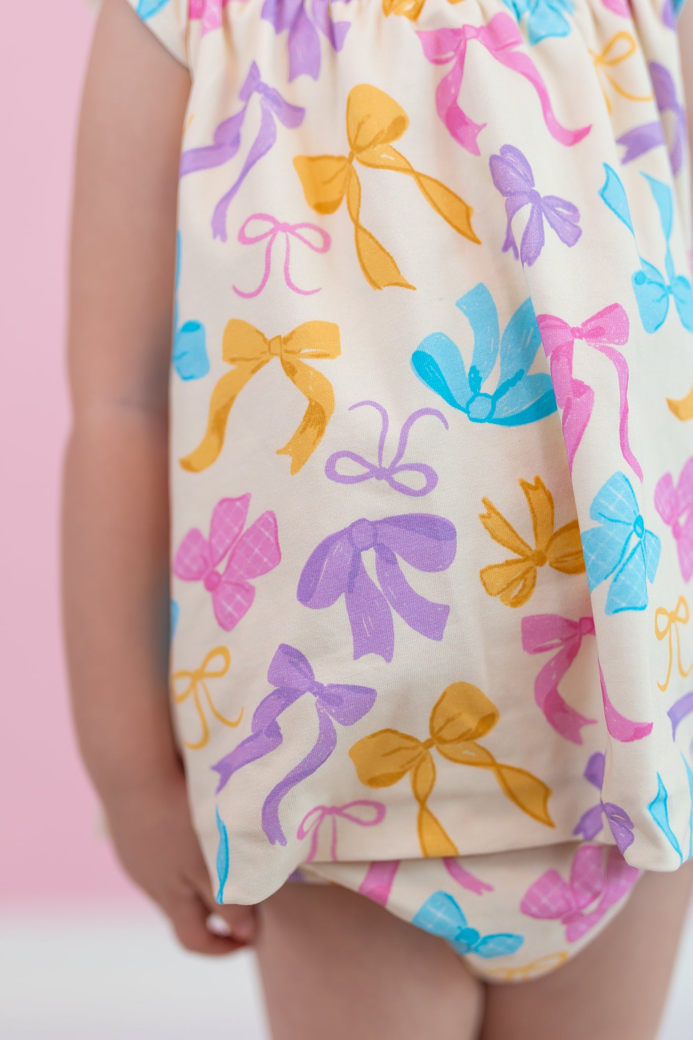 Sage Bubble Romper - Bow Bliss