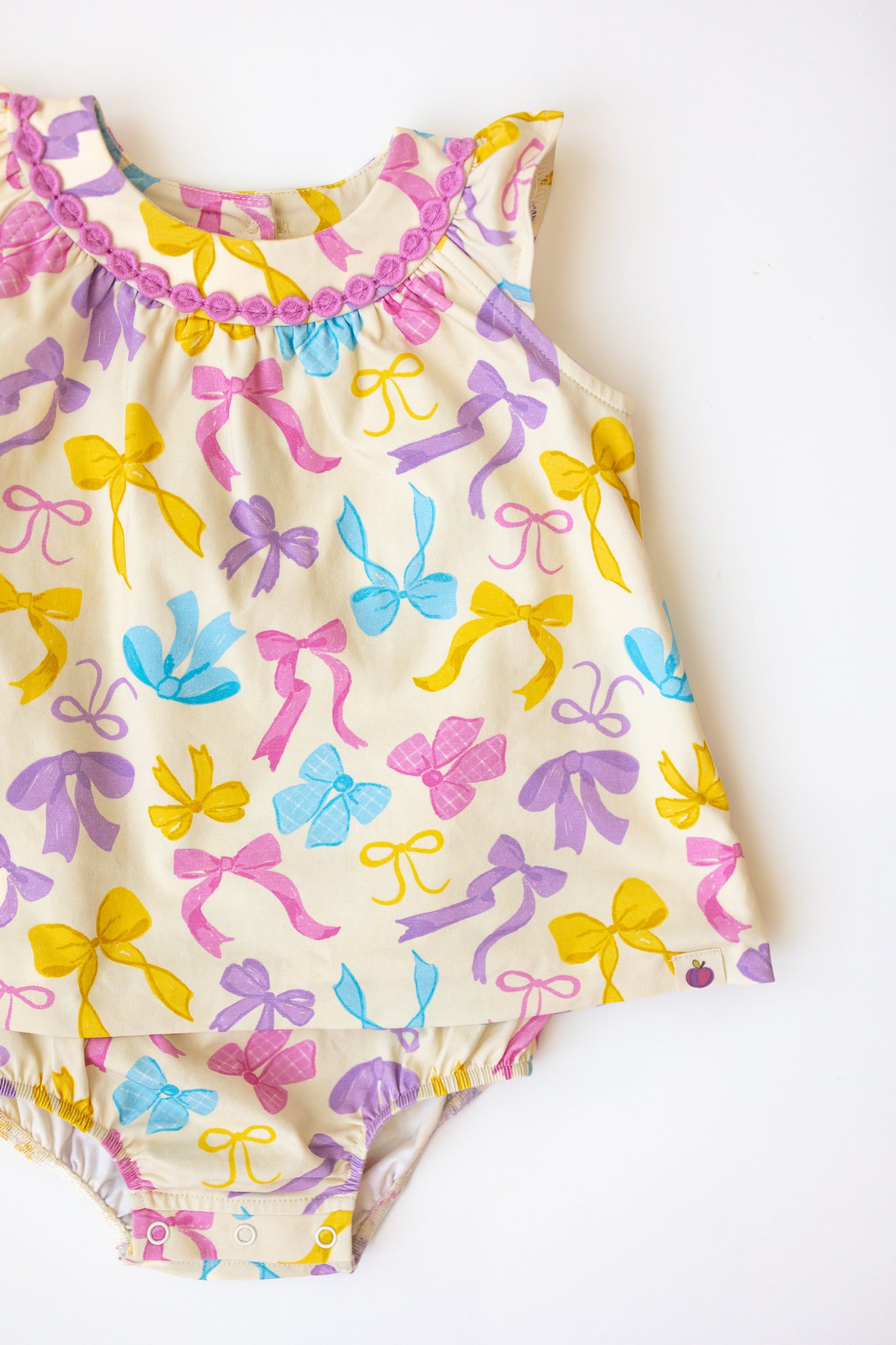 Sage Bubble Romper - Bow Bliss
