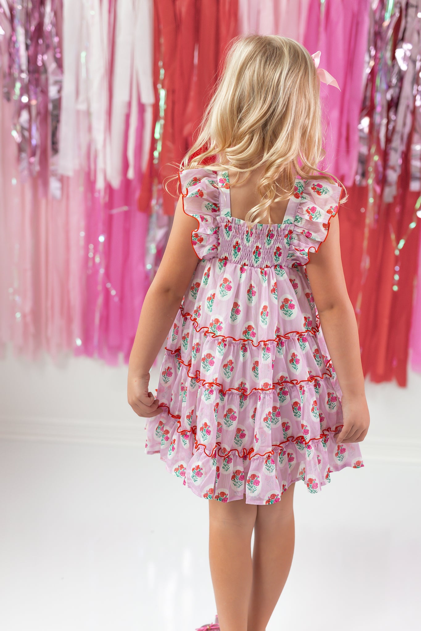 Brielle Shimmer Dress - Berry Sweet