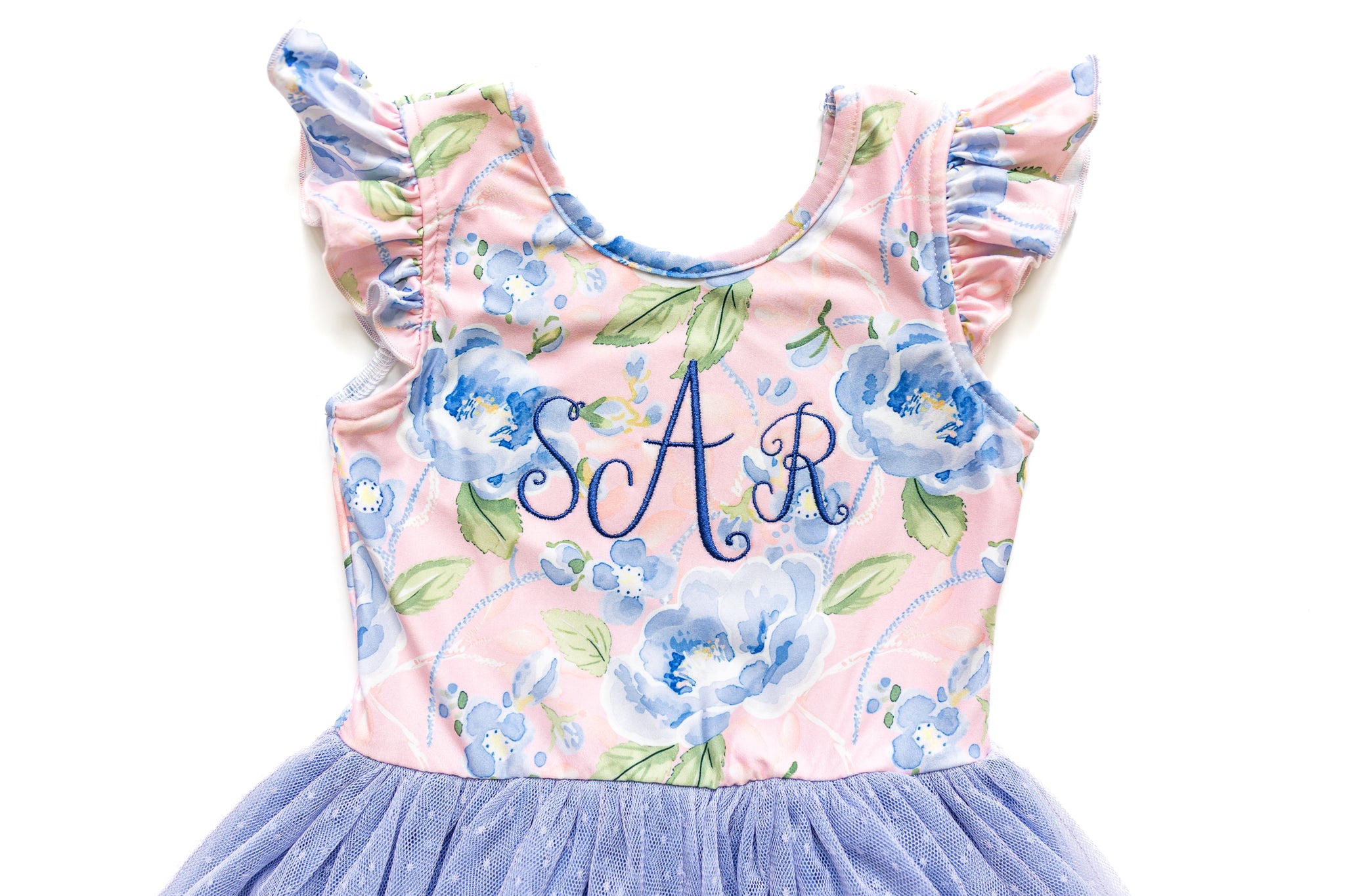 Farrah Tiered Leotard - Blush & Bloom