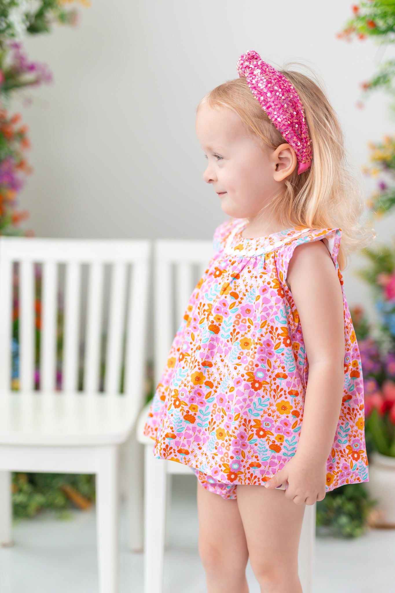 Bubble Romper - Pink Papaya Parade