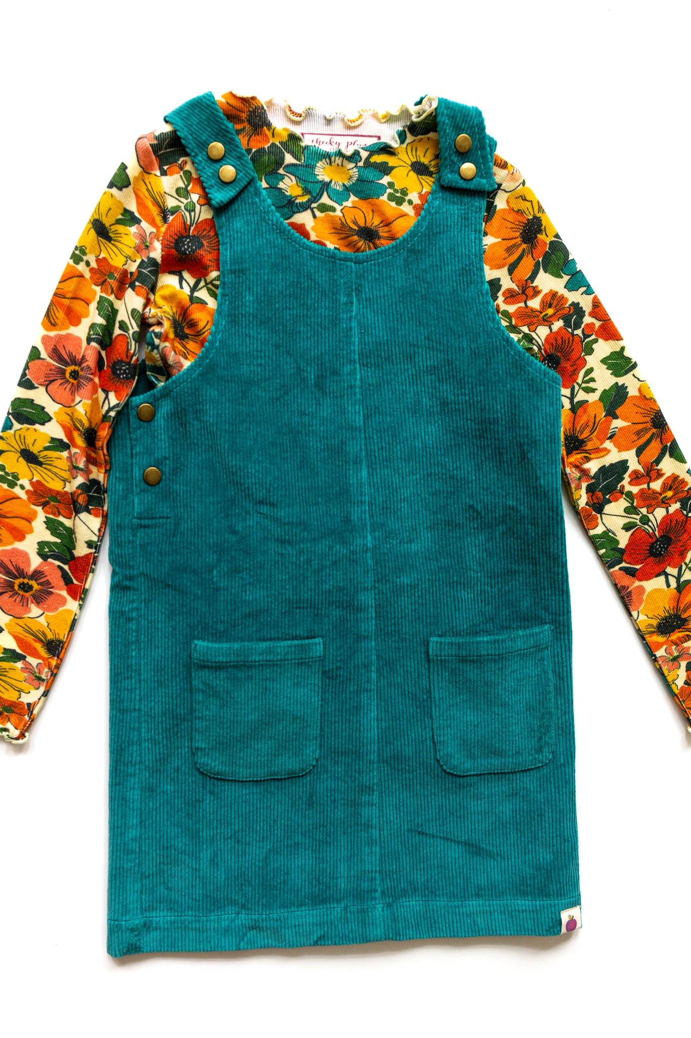 Parker Corduroy Jumper Set - Teal Revival