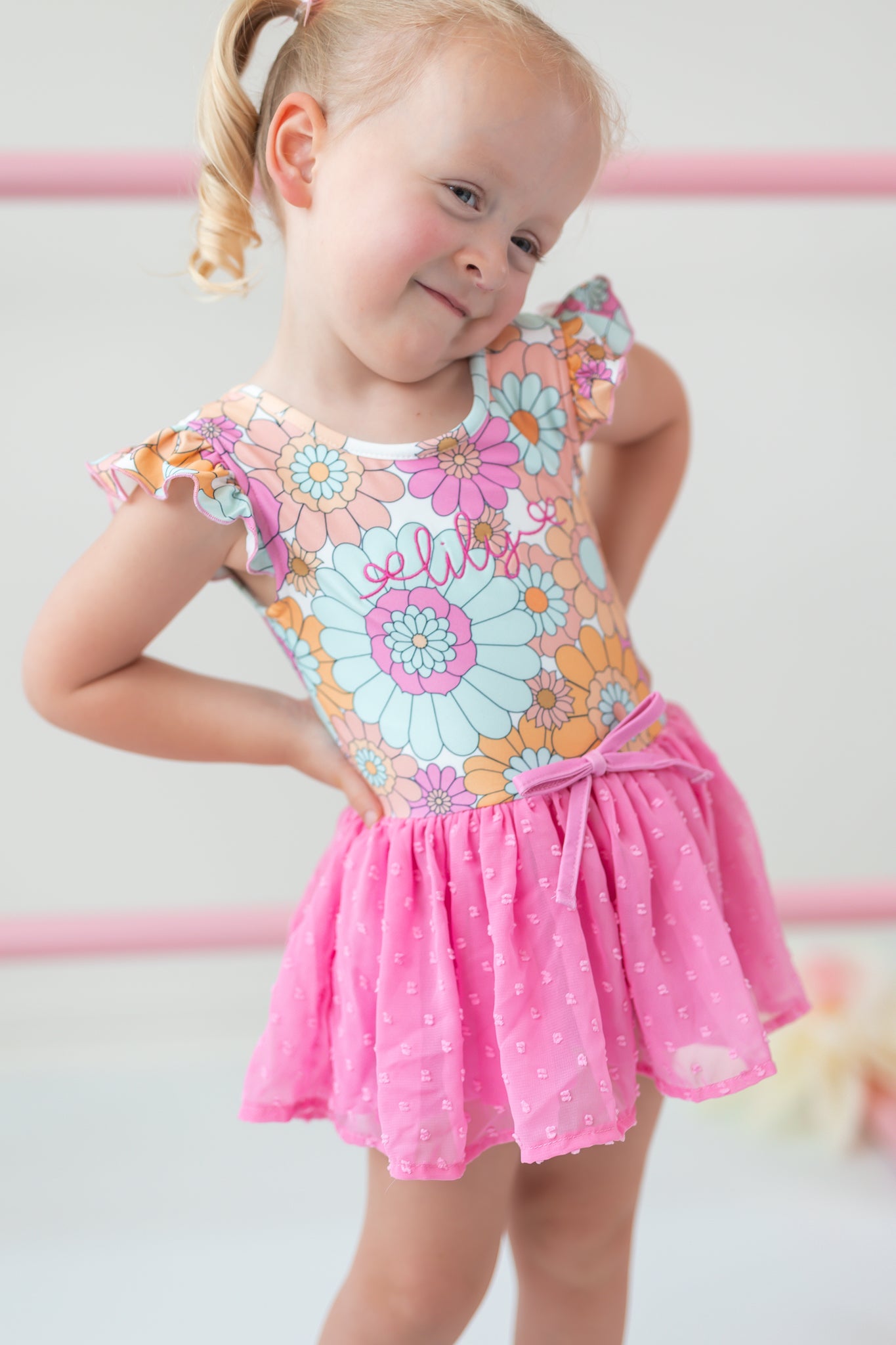 Farrah Clipdot Leotard - Groovy Gal