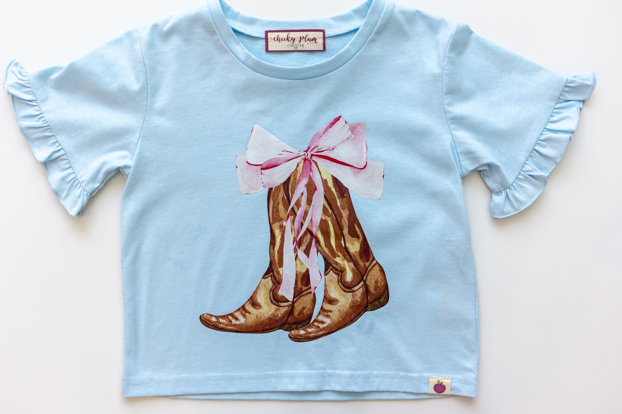 Ruffle Graphic Tee - Coquette Cowgirl