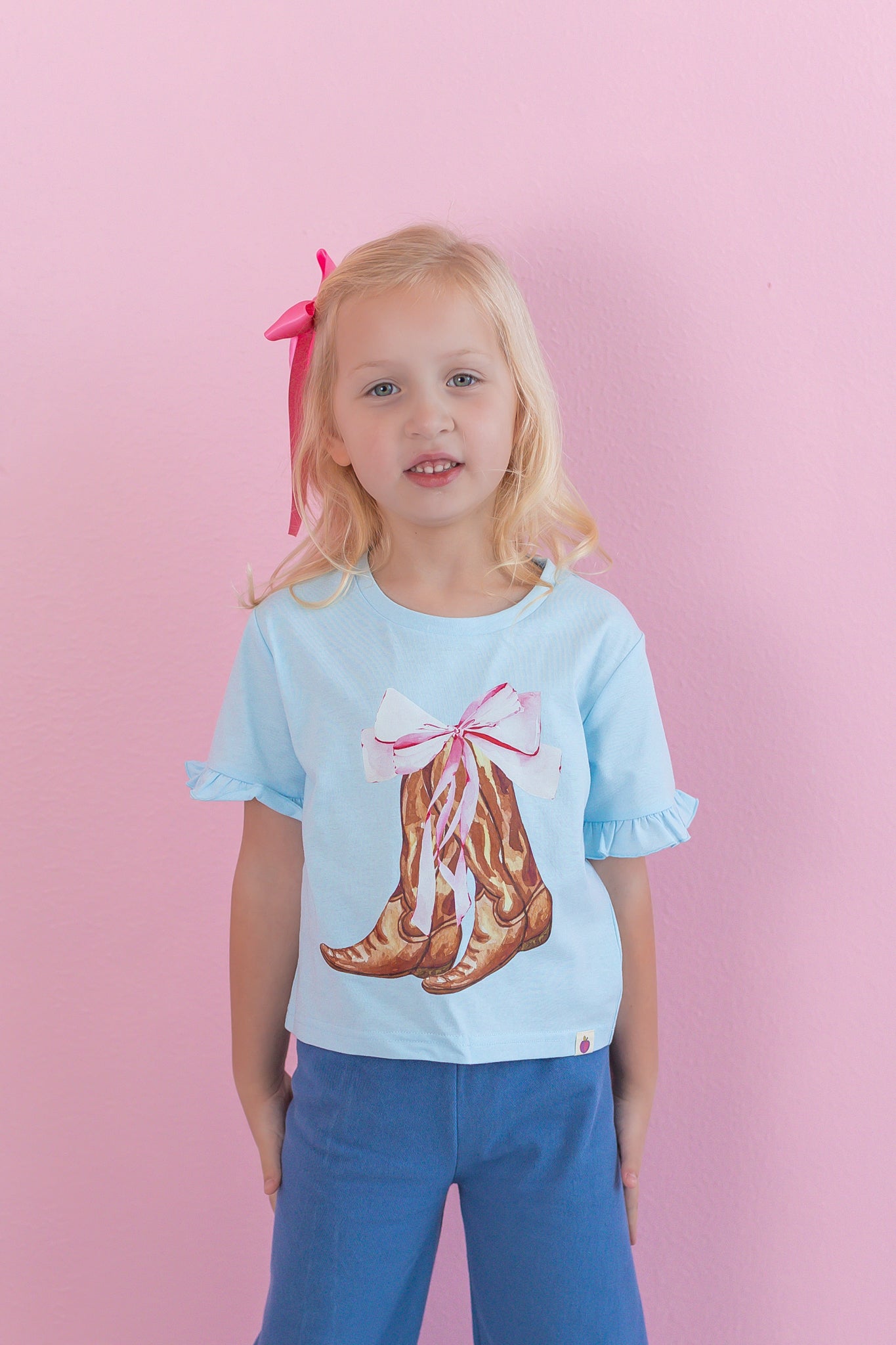 Ruffle Graphic Tee - Coquette Cowgirl
