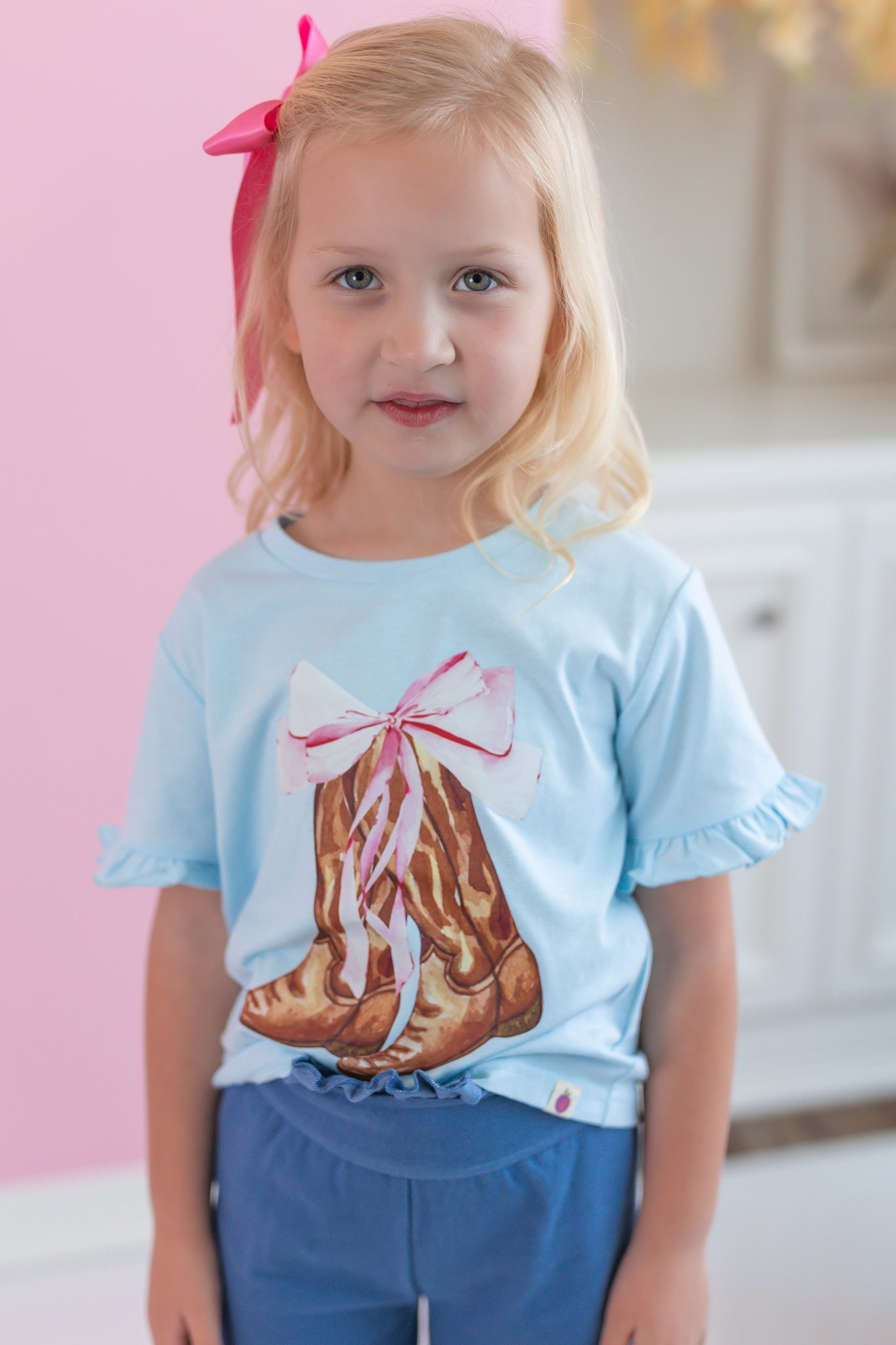 Ruffle Graphic Tee - Coquette Cowgirl