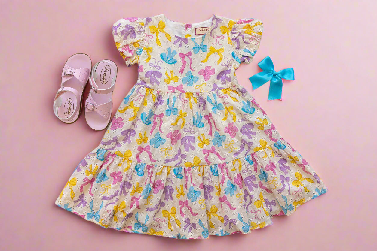 Eyelet Dress - Bow Bliss