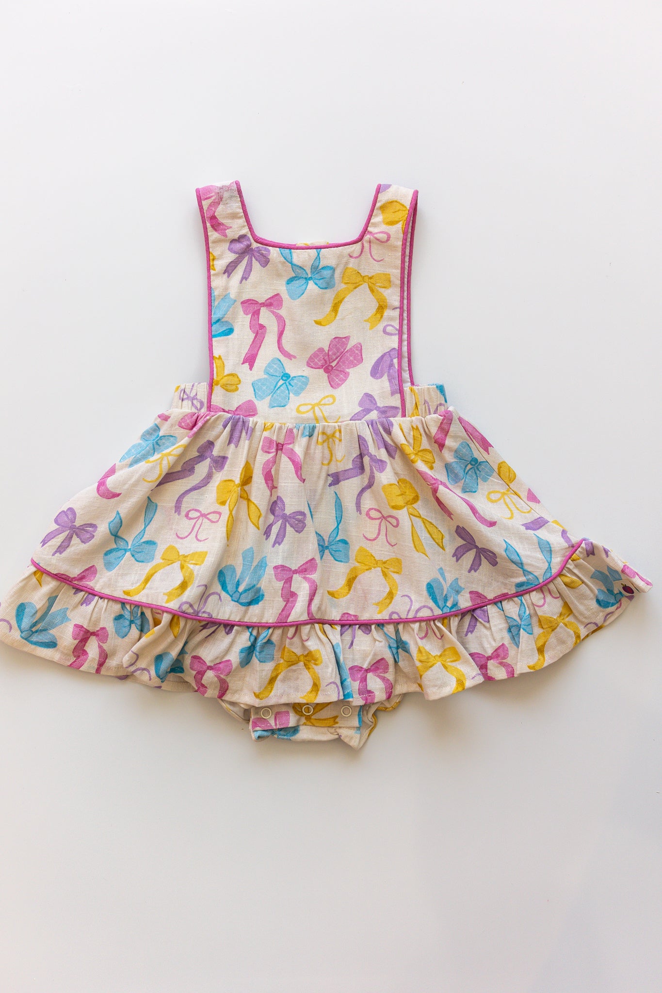 Linen Romper - Bow Bliss (Pre-Order)