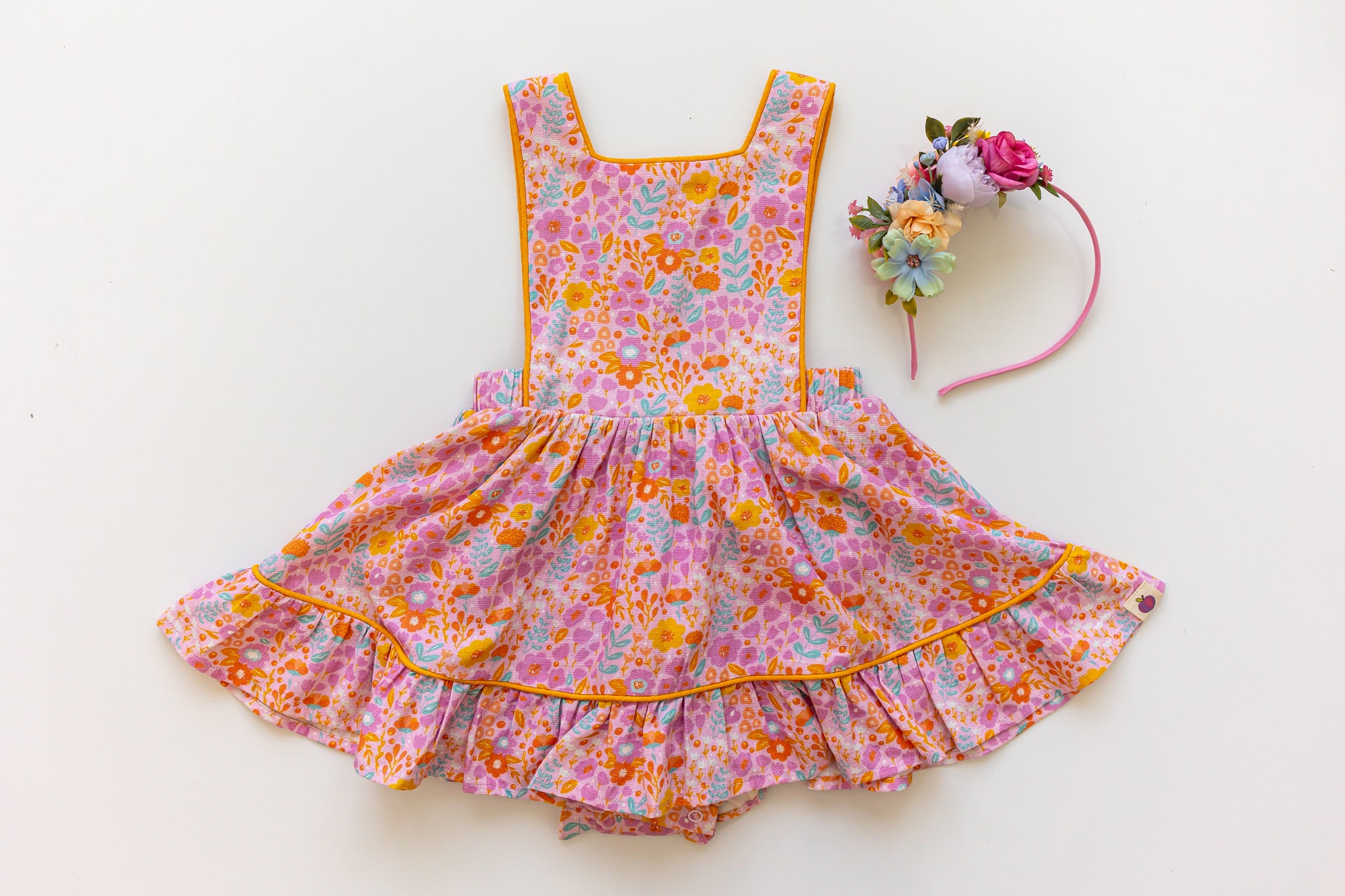 Hazel Bubble Romper - Pink Papaya Parade