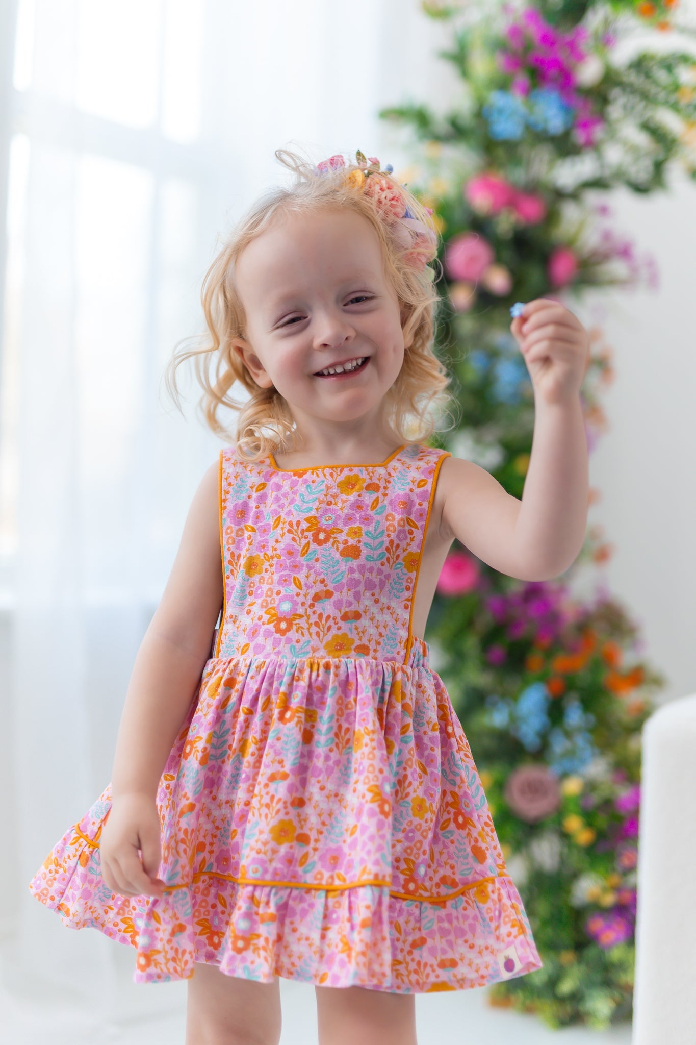 Hazel Bubble Romper - Pink Papaya Parade