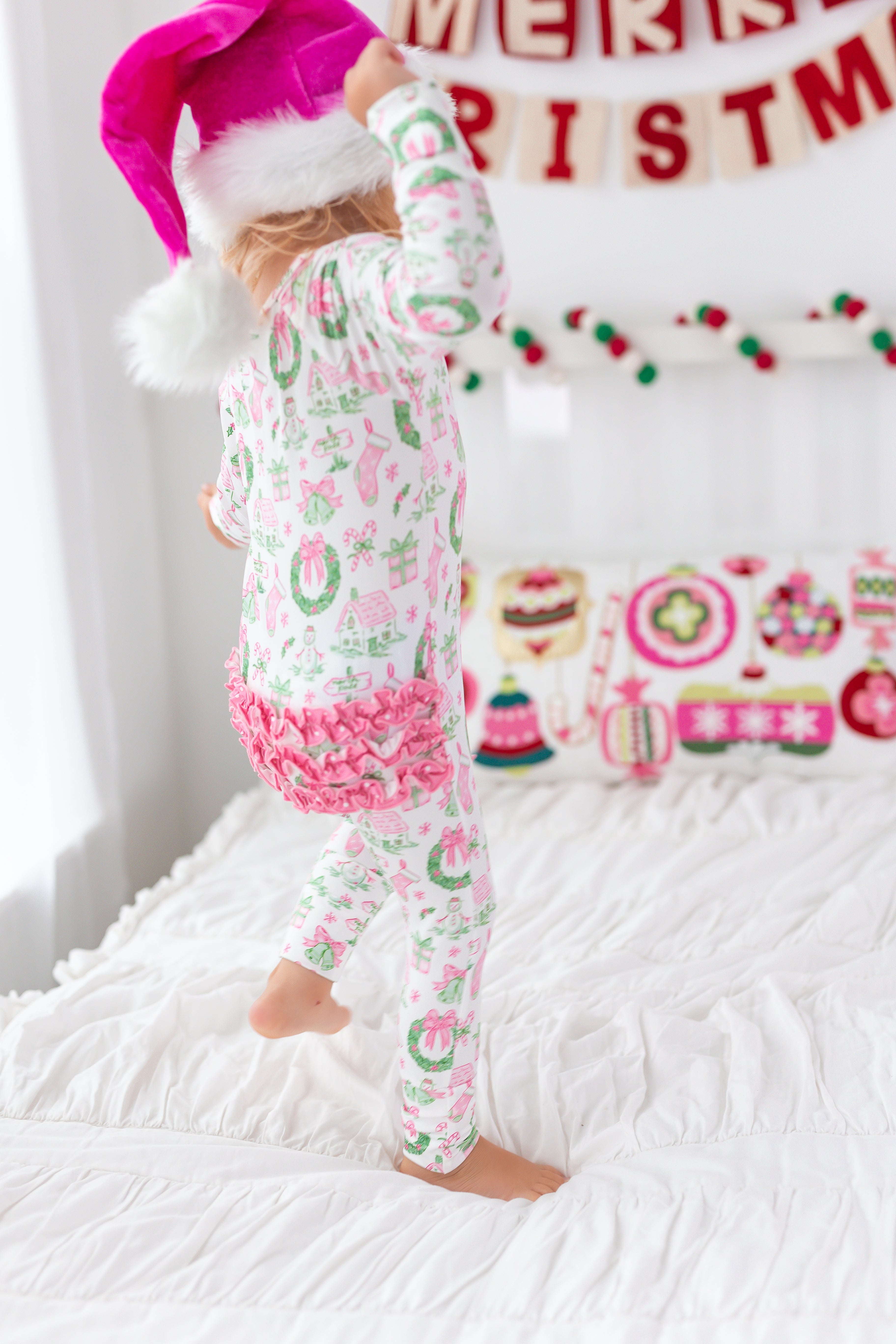 Zipper Loungewear -Little Pink Christmas