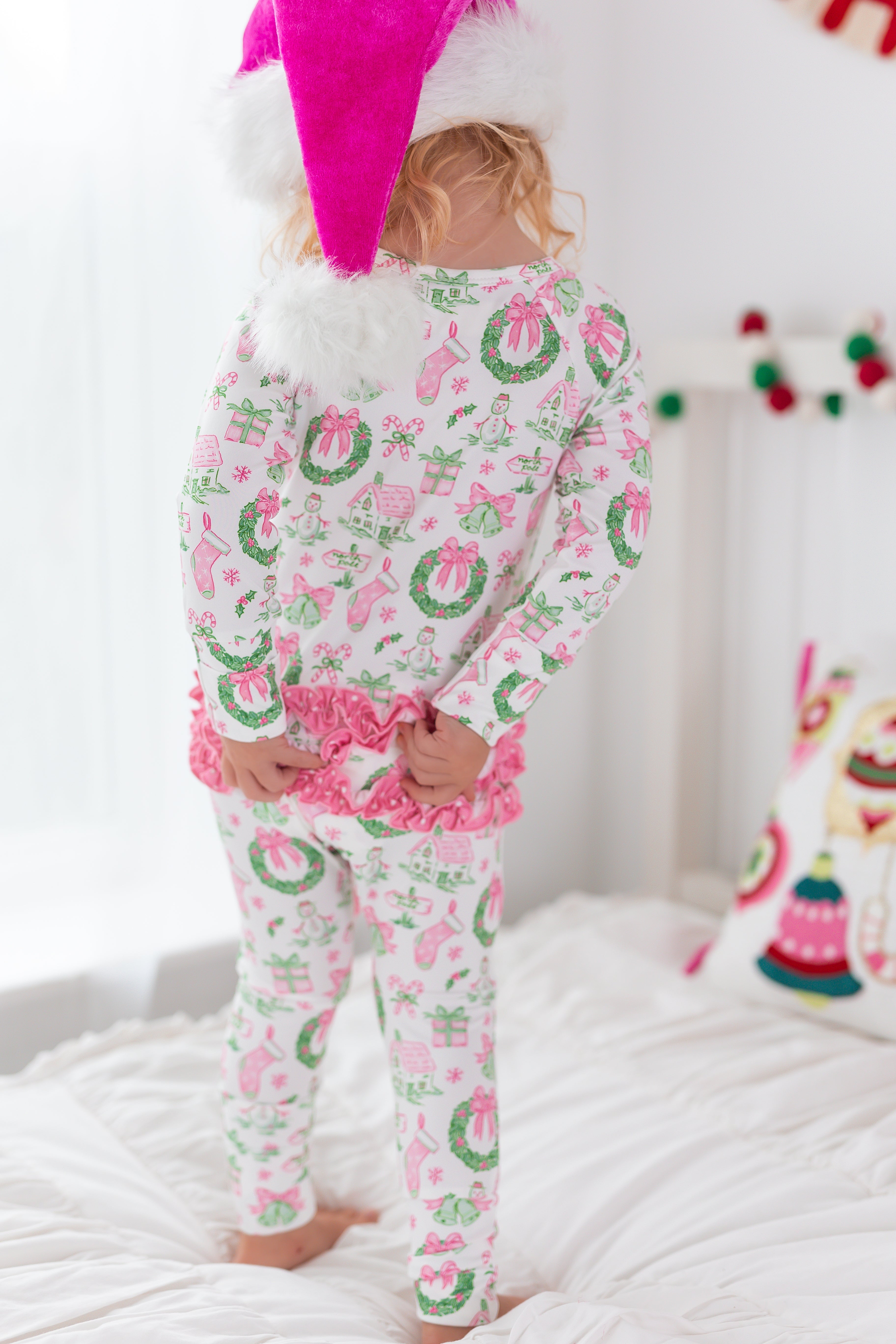 Zipper Loungewear -Little Pink Christmas