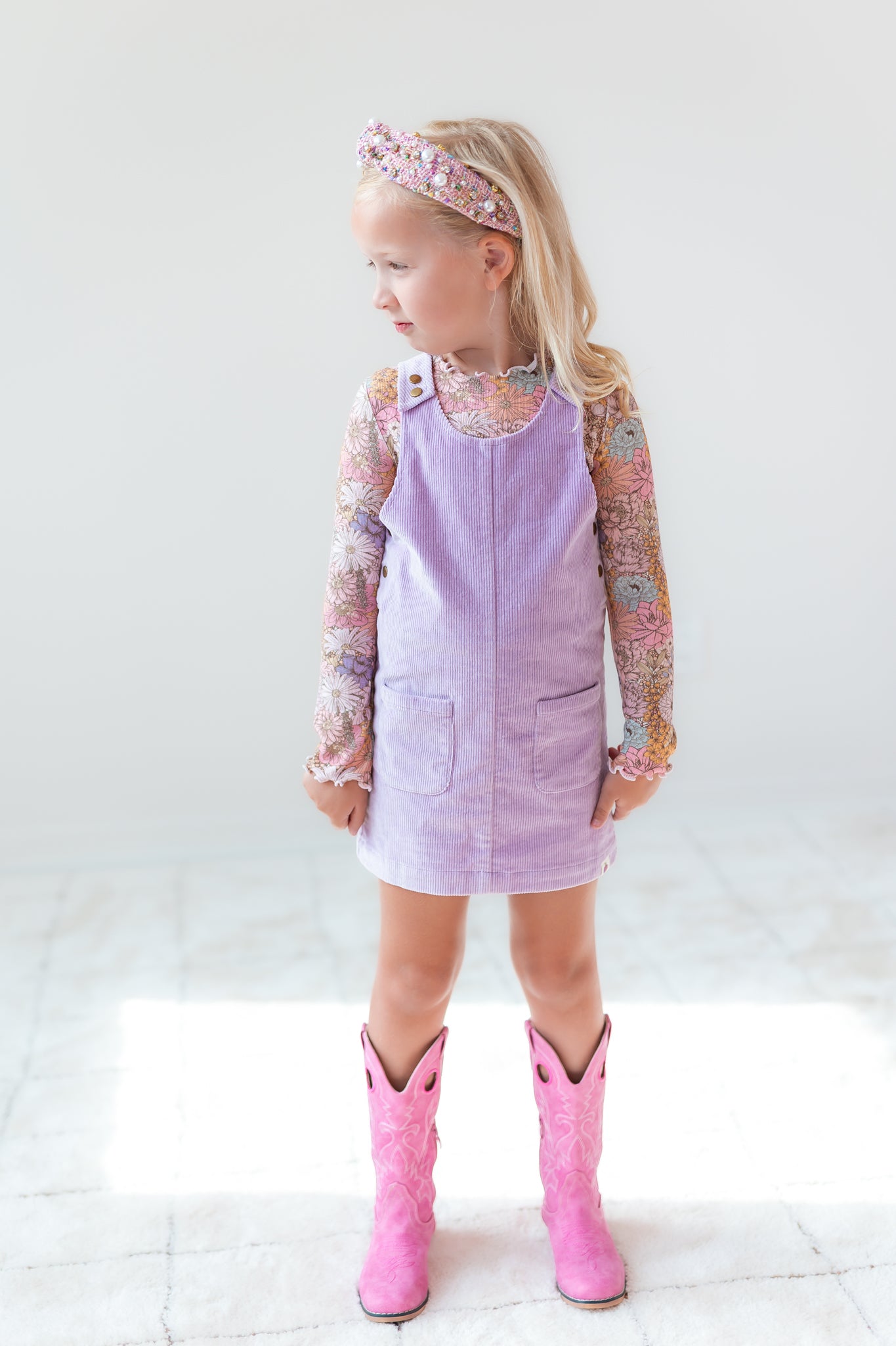 Parker Corduroy Jumper Set - Dusky Dahlia (Pre-Order)