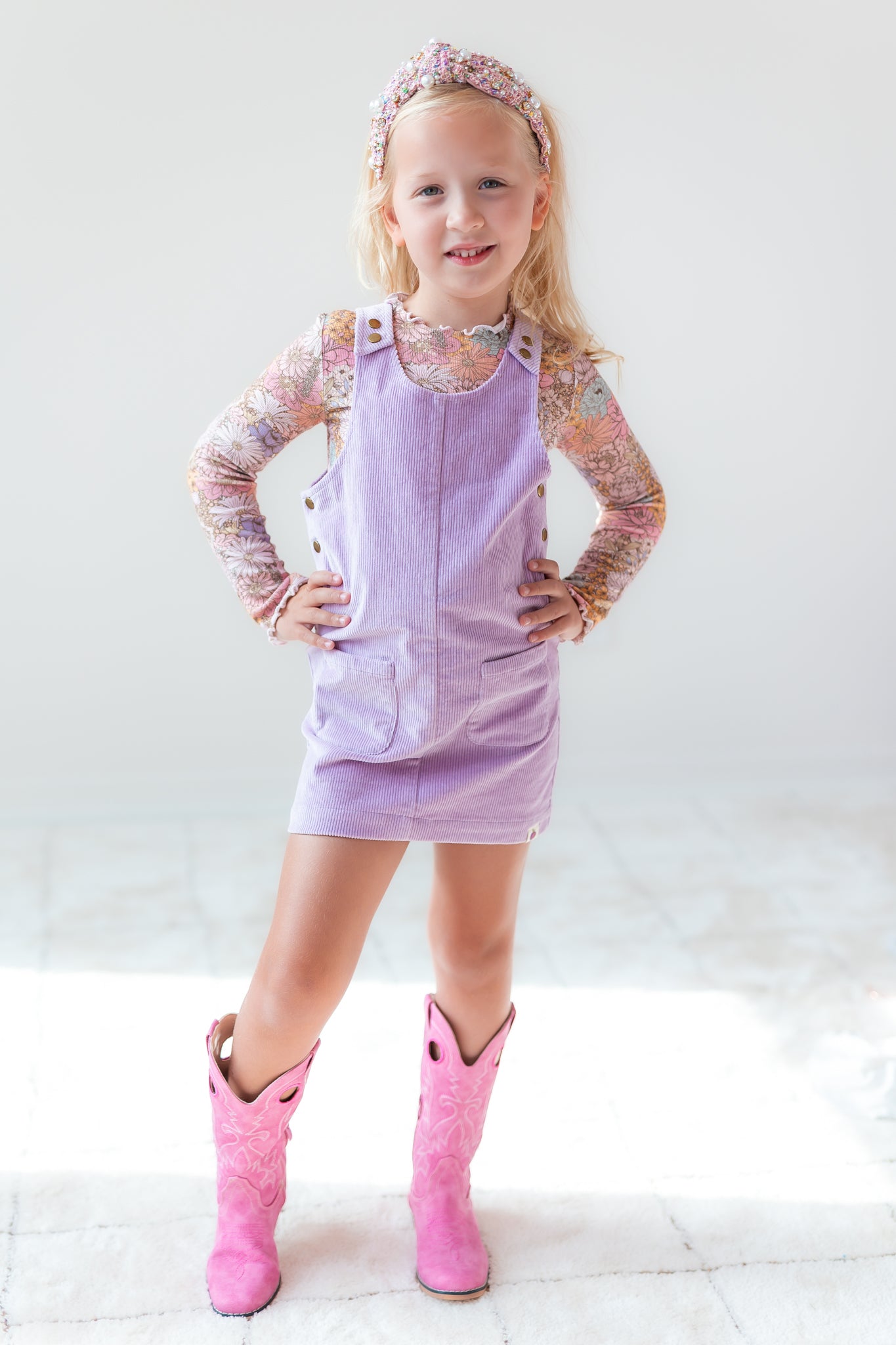 Parker Corduroy Jumper Set - Dusky Dahlia (Pre-Order)