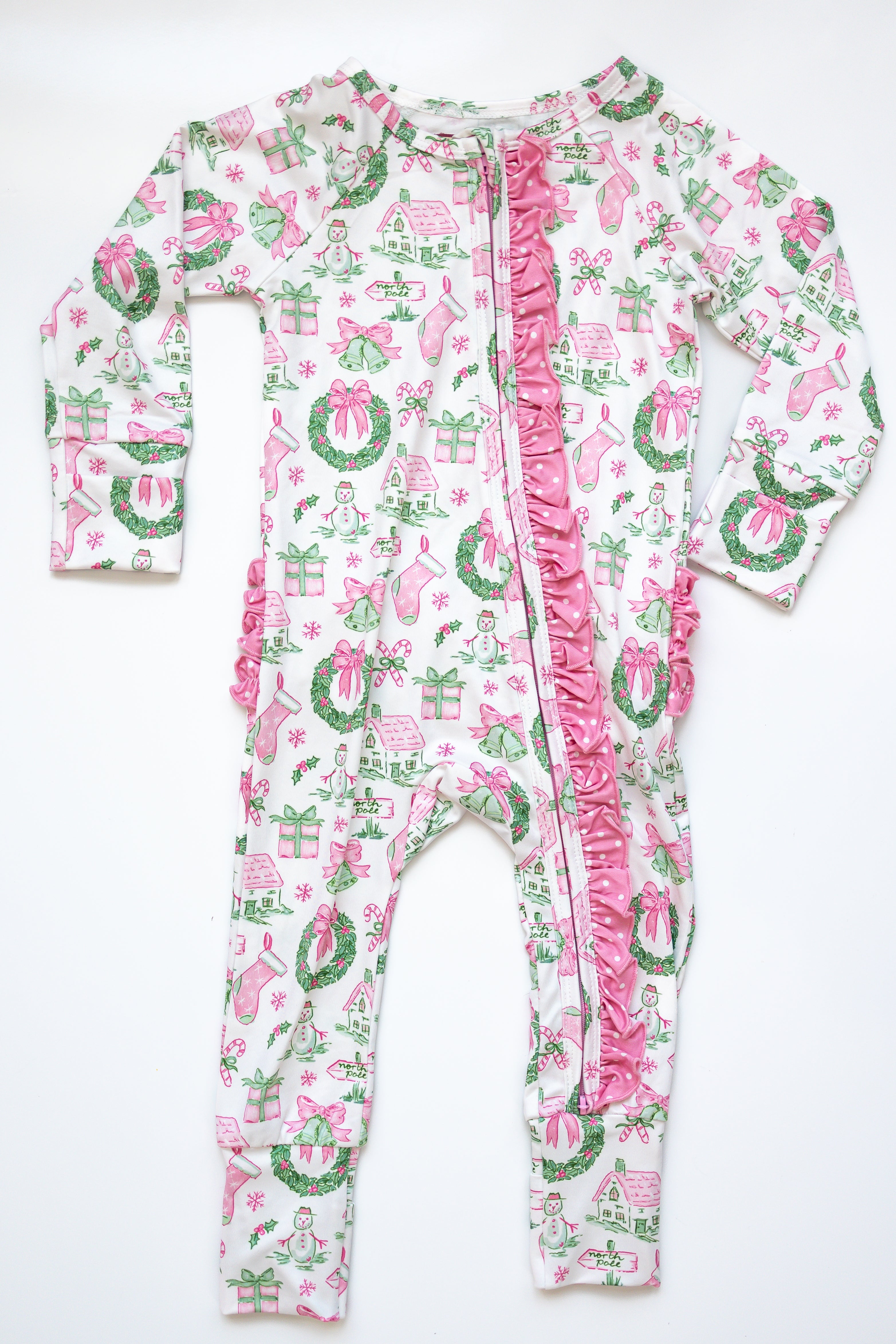 Zipper Loungewear -Little Pink Christmas