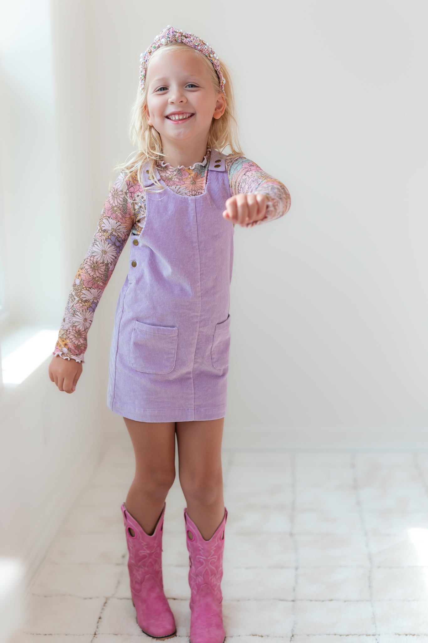 Parker Corduroy Jumper Set - Dusky Dahlia (Pre-Order)