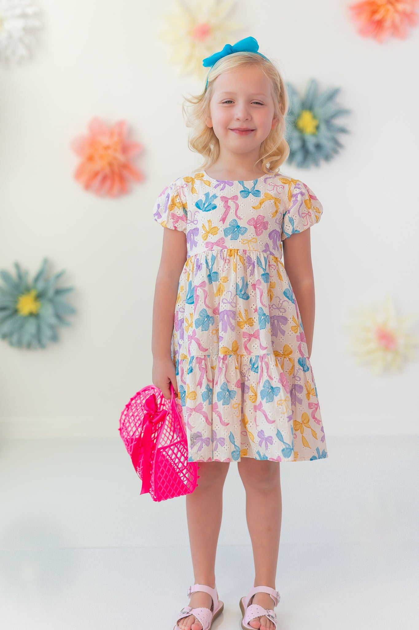 Eyelet Dress - Bow Bliss